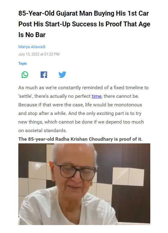 Start-Up Success Is Proof That Age Is No Bar