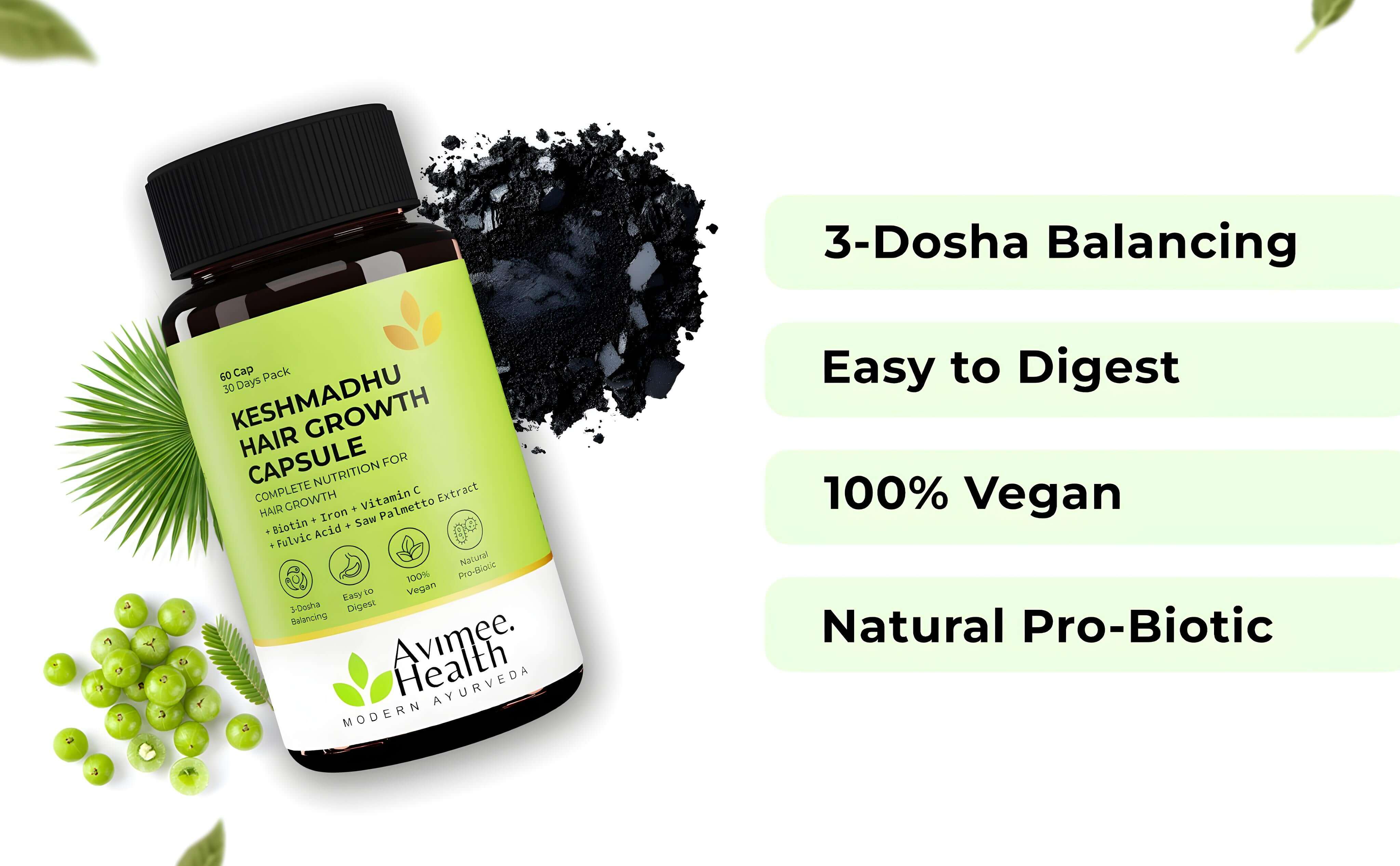 Keshmadhu Hair Growth Capsule with Biotin