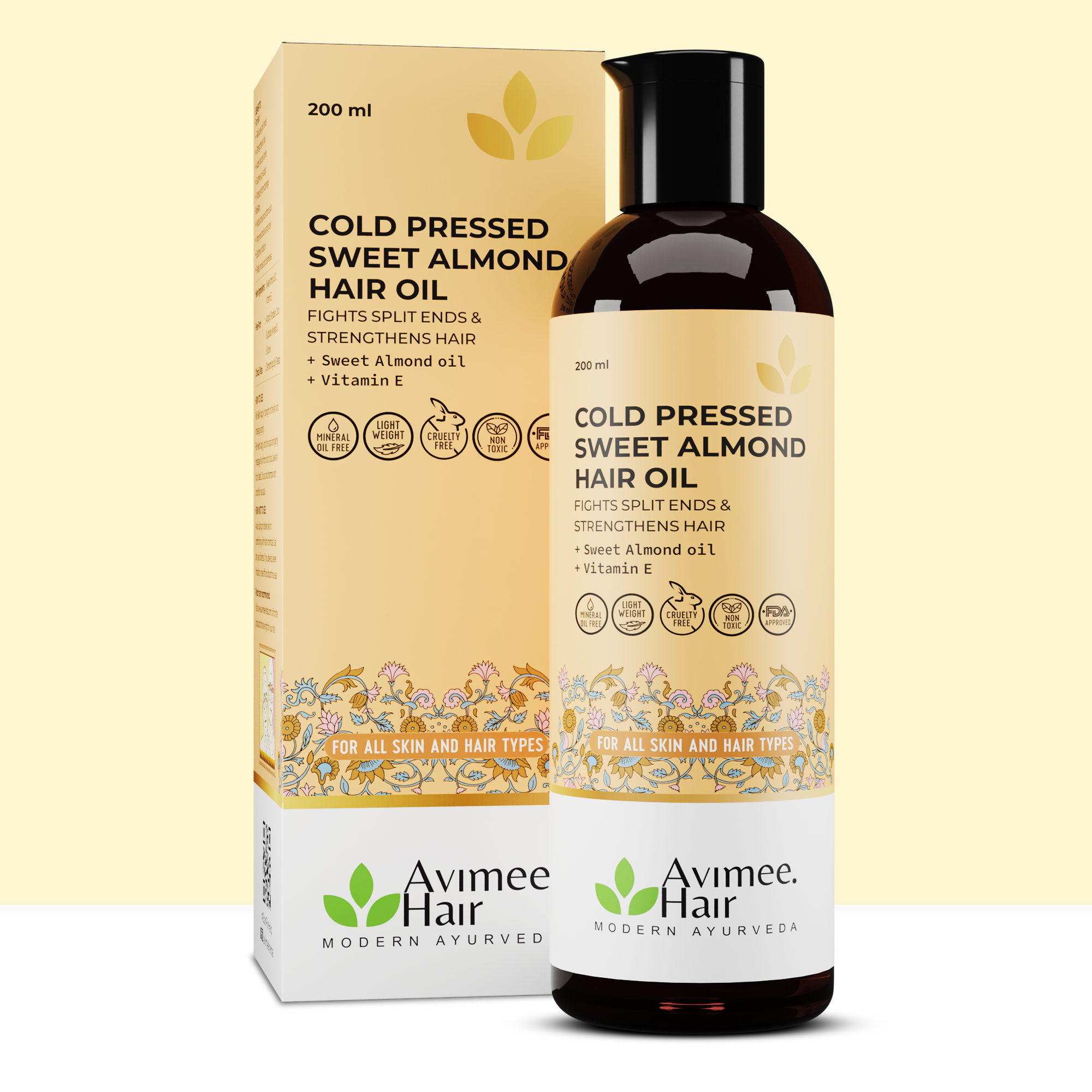 Cold Pressed Sweet Almond Hair Oil