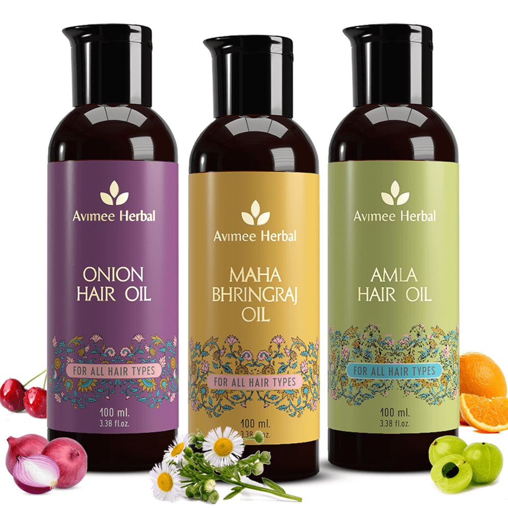 Onion Oil + Maha Bhringraj Oil + Amla Oil Super Saver Combo