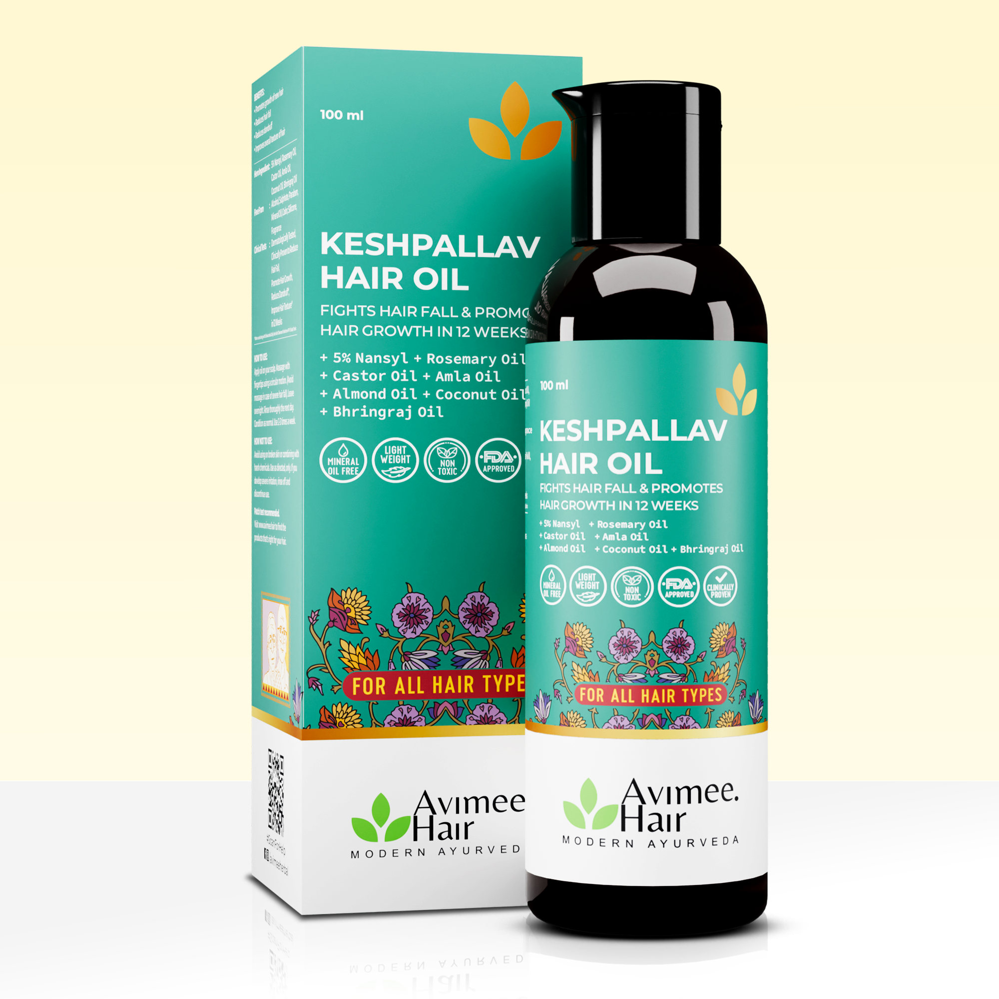 Keshpallav Hair Oil for Hair Growth with 5% Nansyl & Rosemary Extracts