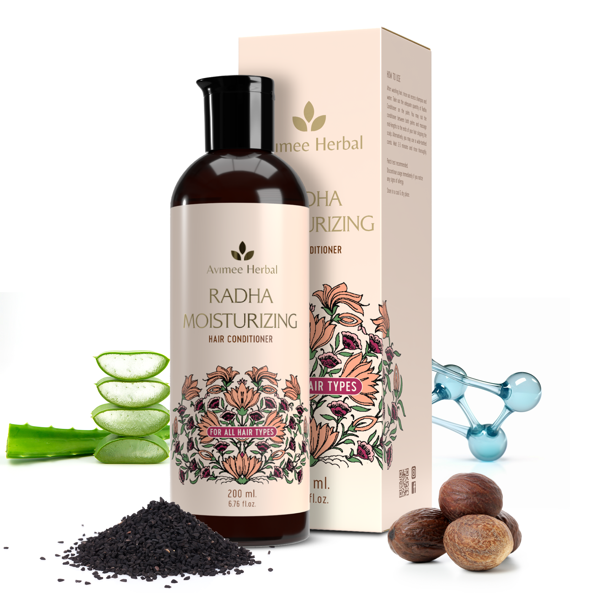 Shakuntala Moisturising Shampoo + Radha Moisturising Hair Conditioner Super Saver Combo