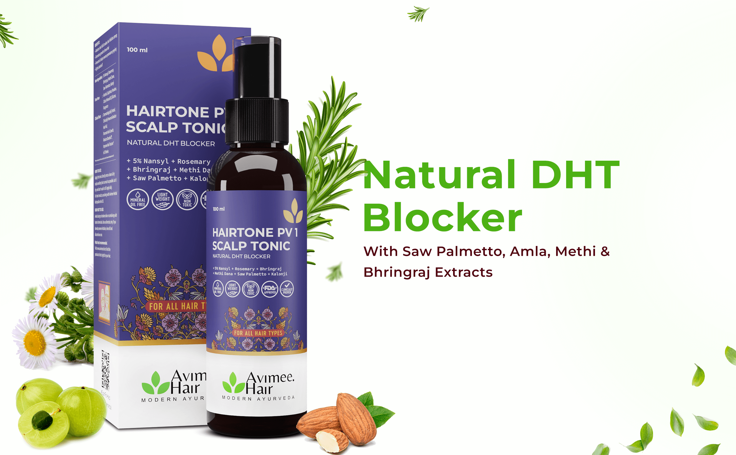 Hairtone PV 1 Scalp Spray A Natural DHT Blocker