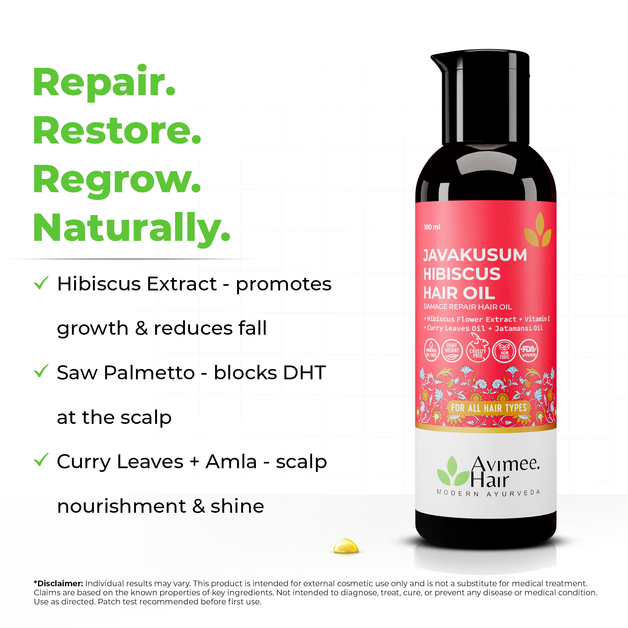Javakusum Hibiscus Hair Oil