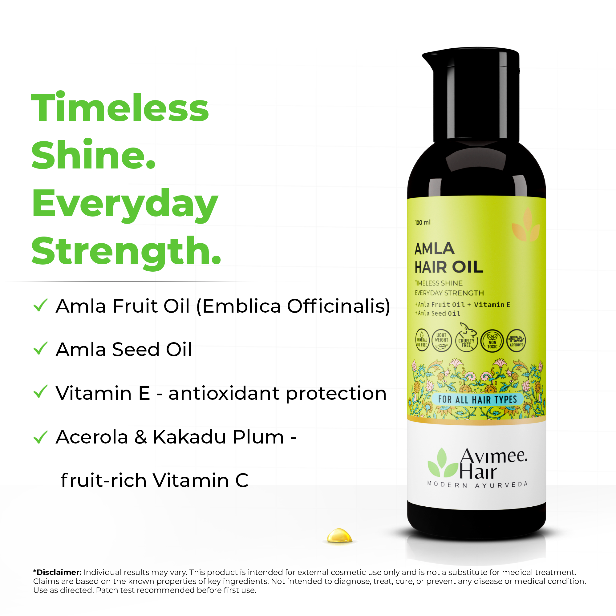 Pure Amla Hair Oil for Grey Hair & Dandruff