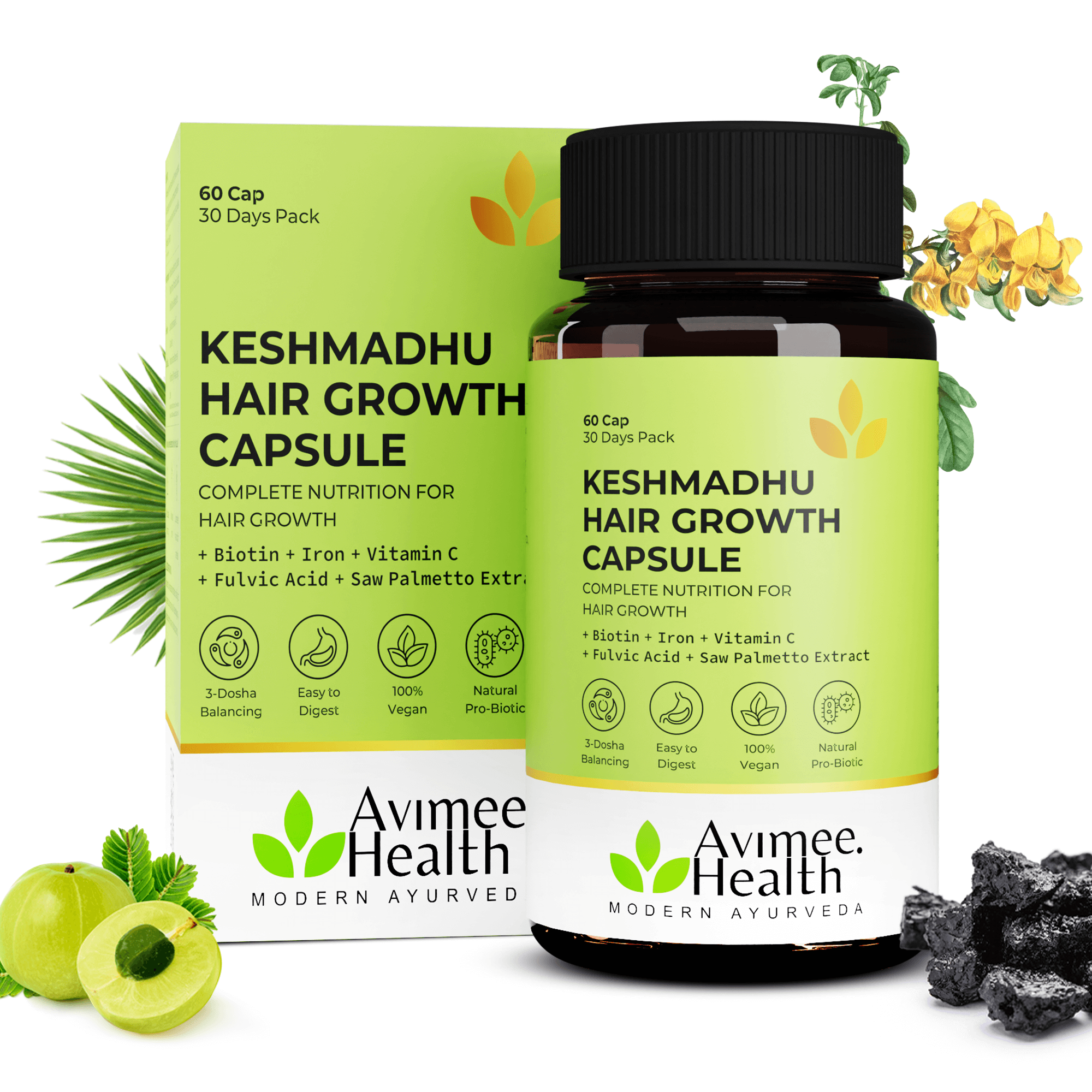 Keshmadhu Hair Growth Capsule with Biotin