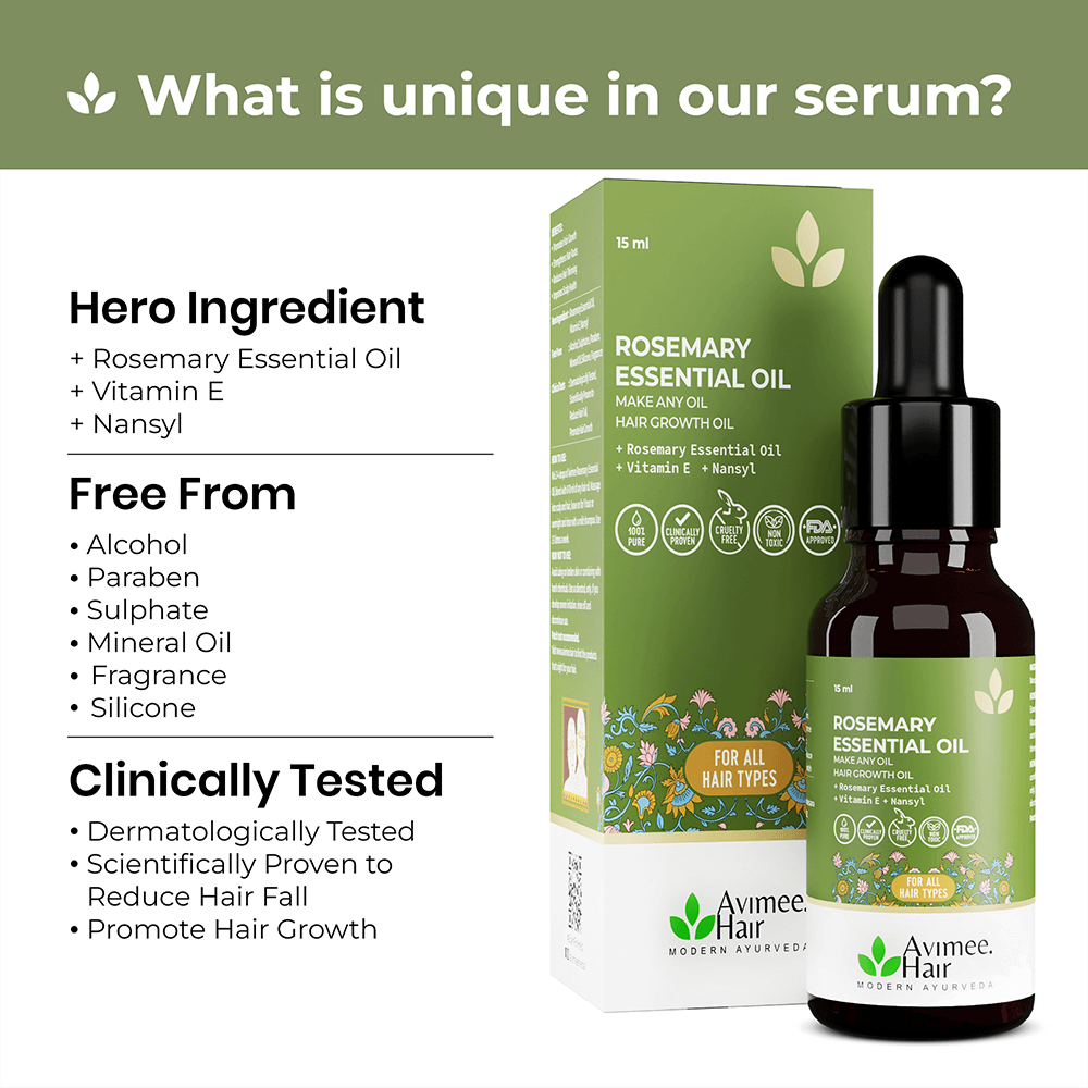 Rosemary Essential Hair Oil with Vitamin E & Nansyl