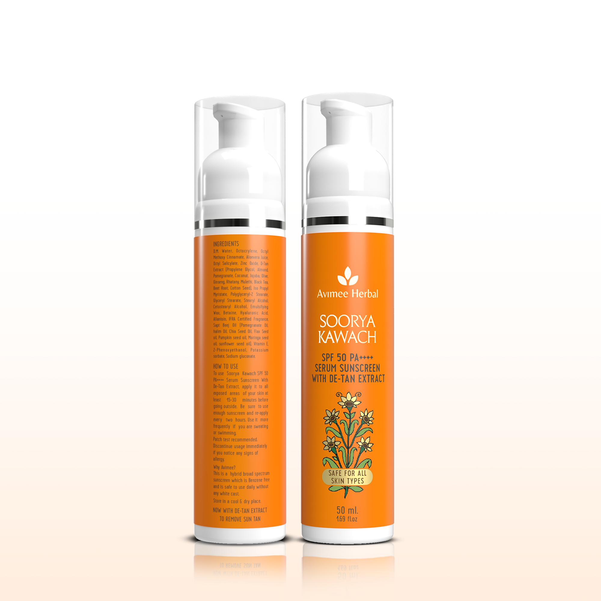 Soorya Kawach SPF50 PA++++ Hybrid Sunscreen with De-Tan Extract