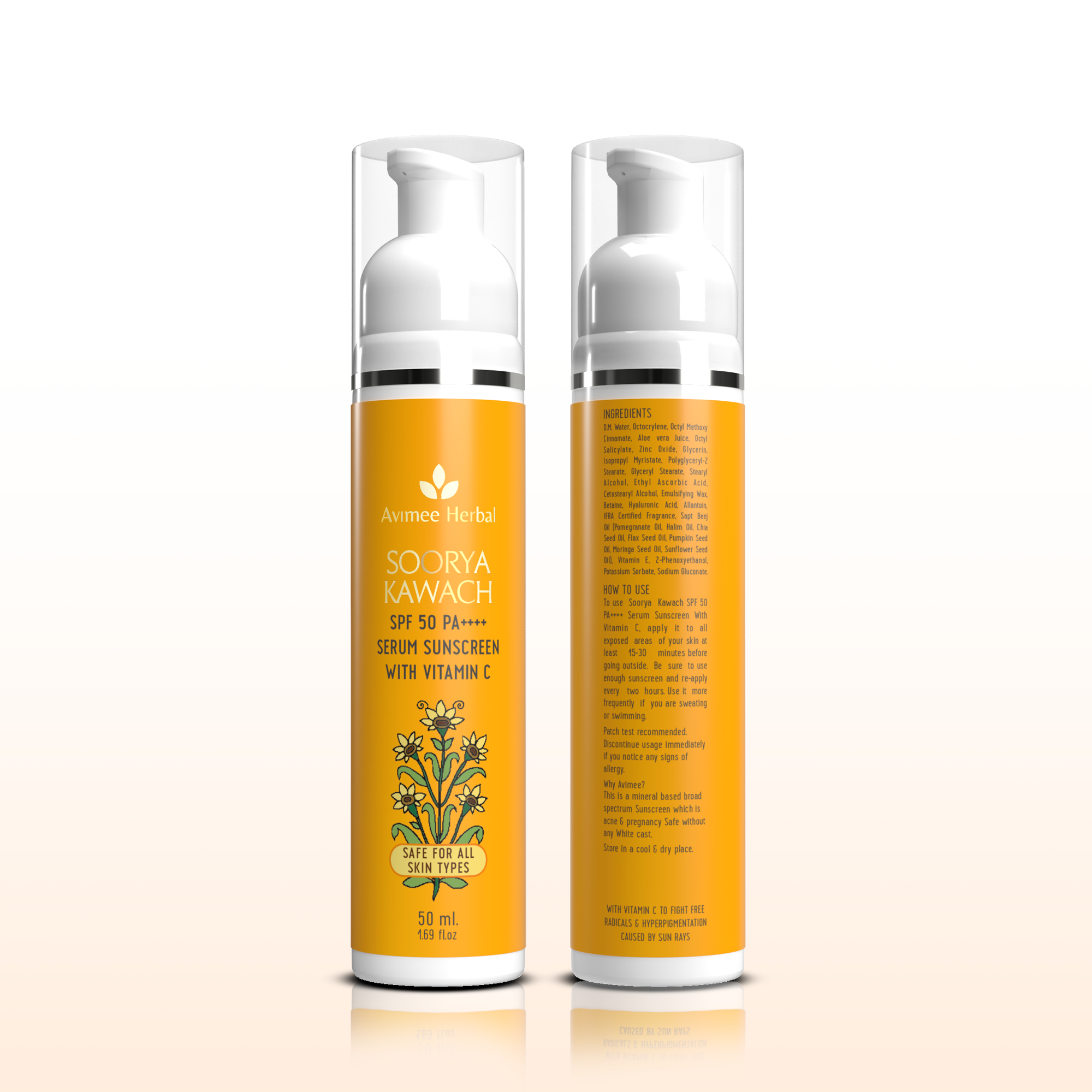 Soorya Kawach SPF 50 PA++++ Vitamin C Serum Sunscreen