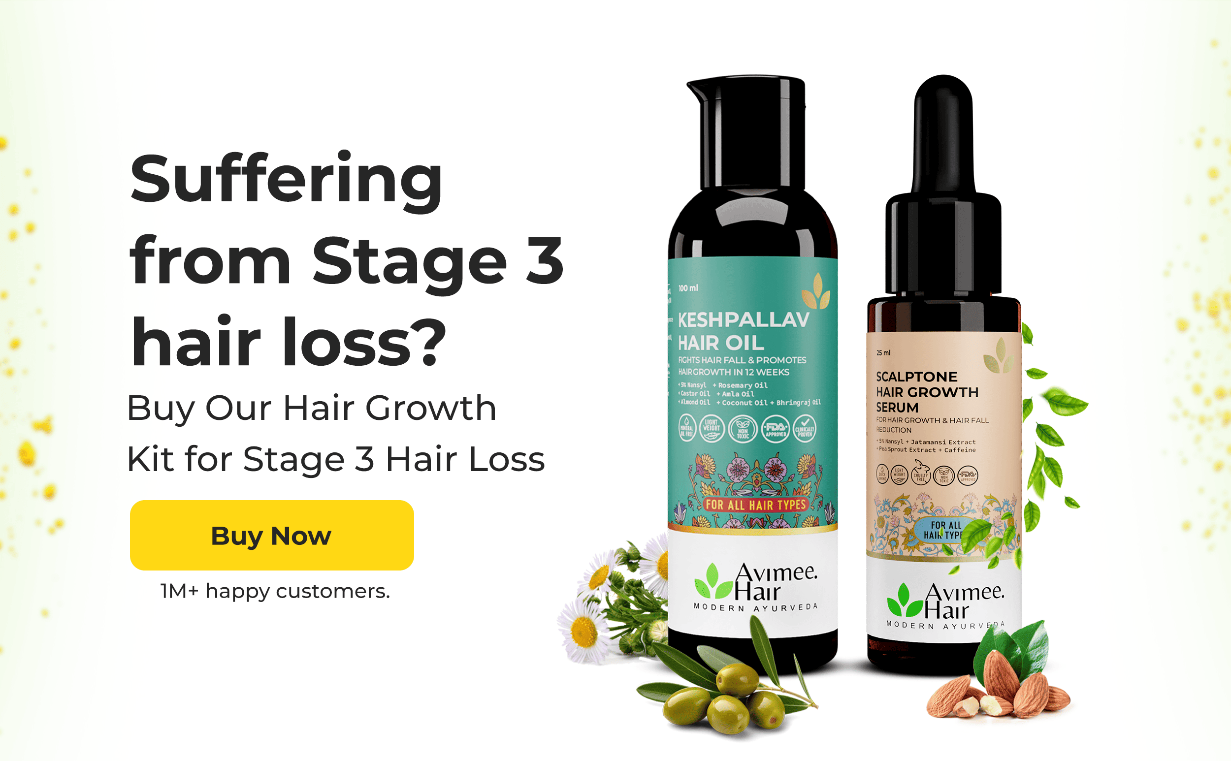 Keshpallav Hair Oil for Stage 1 & 2 Hair Loss