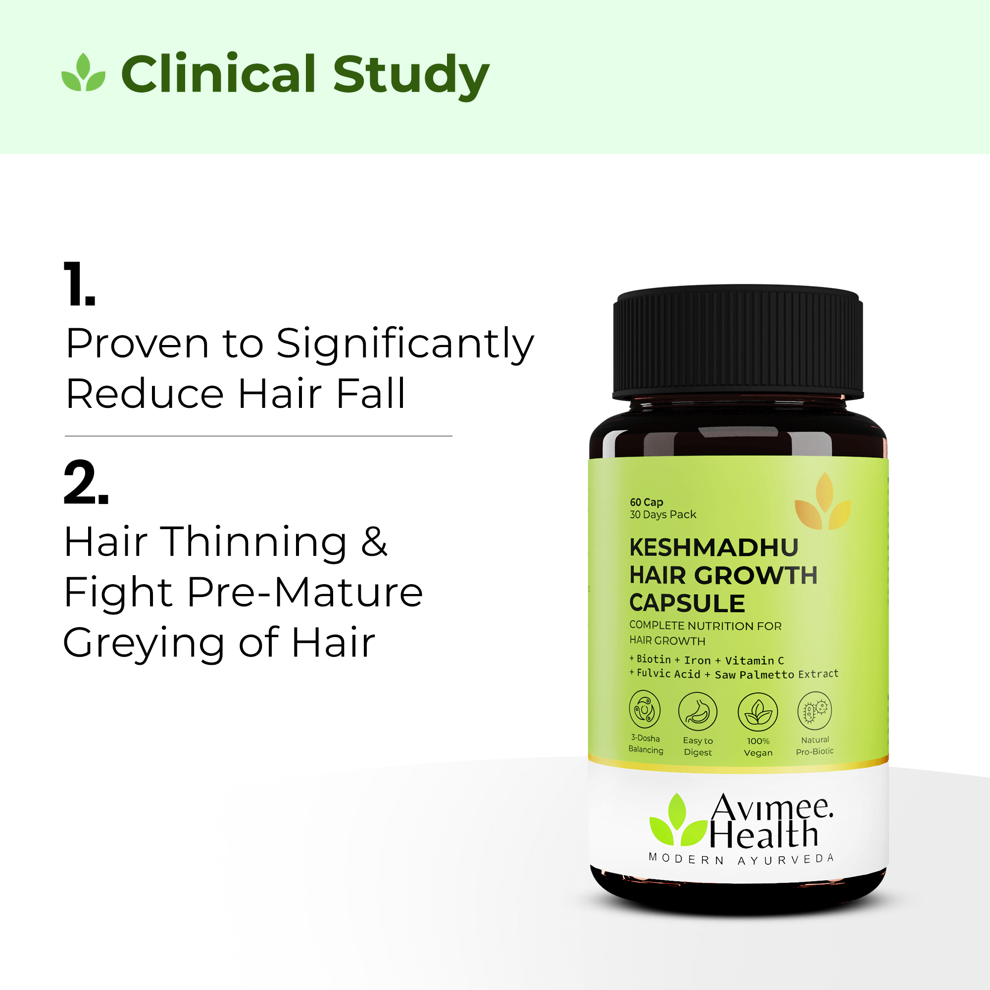 Keshmadhu Hair Growth Capsule with Biotin