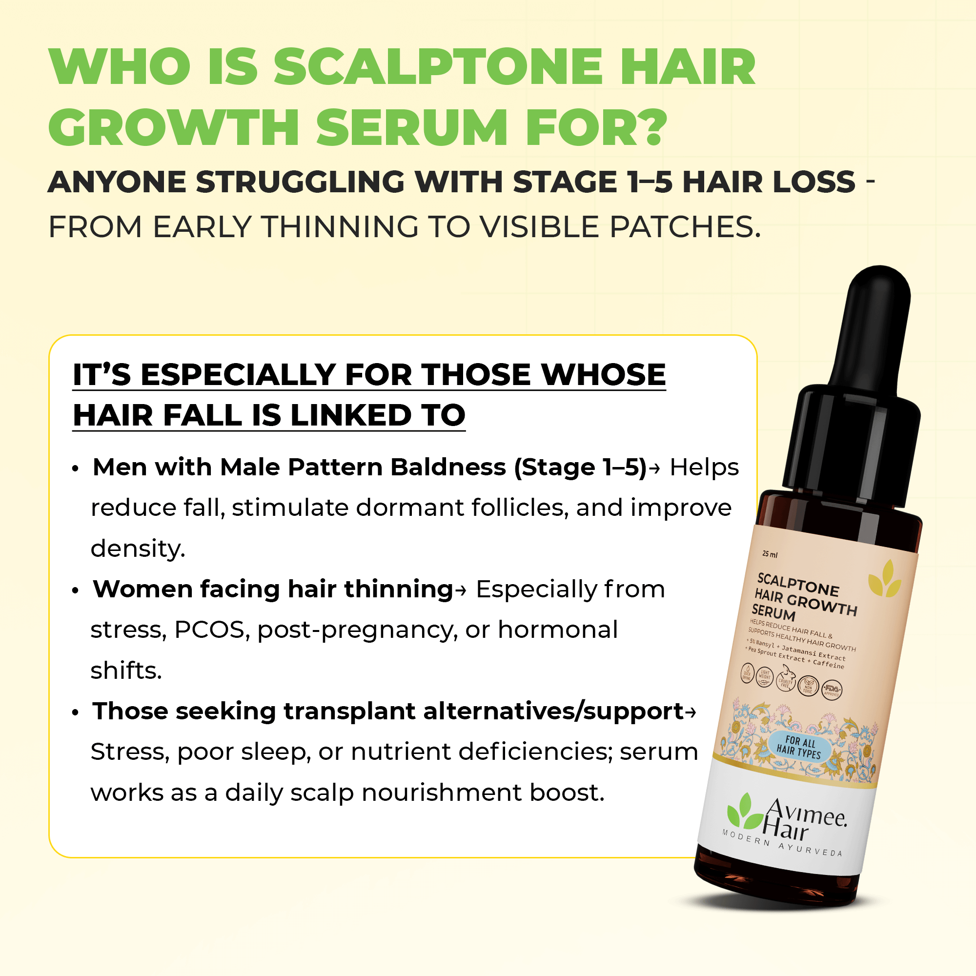 Scalptone Hair Growth Serum with 5% Nansyl & Pea Sprout Extract