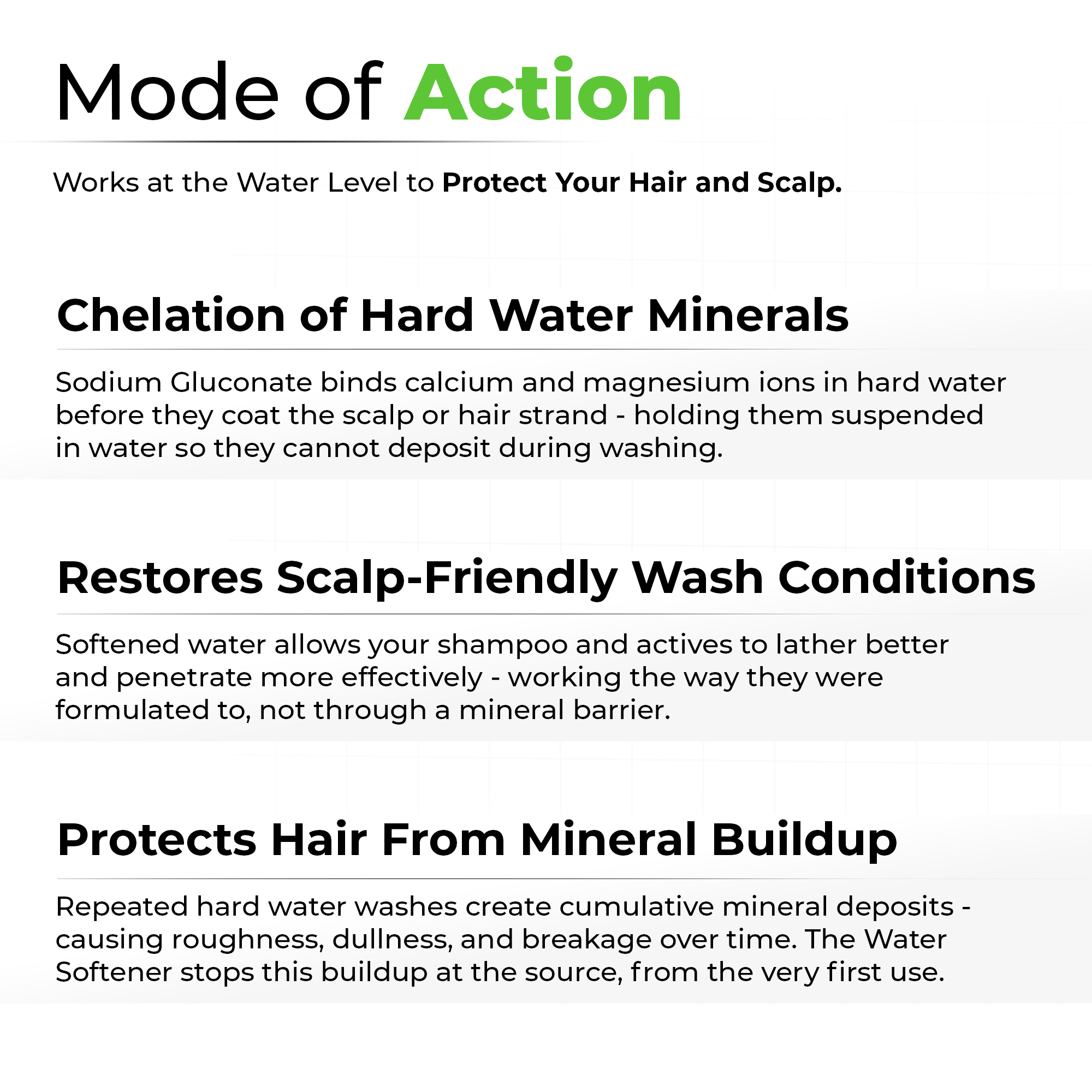 Instant Water Softener for Hair Loss Due to Hard Water