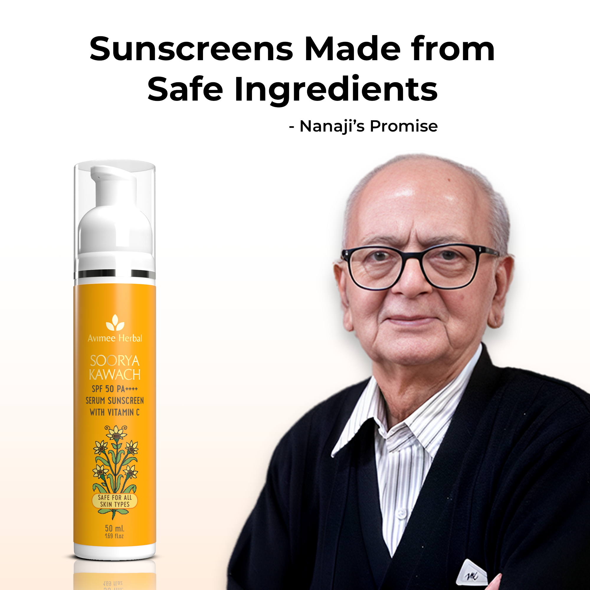 Soorya Kawach SPF 50 PA++++ Vitamin C Serum Sunscreen