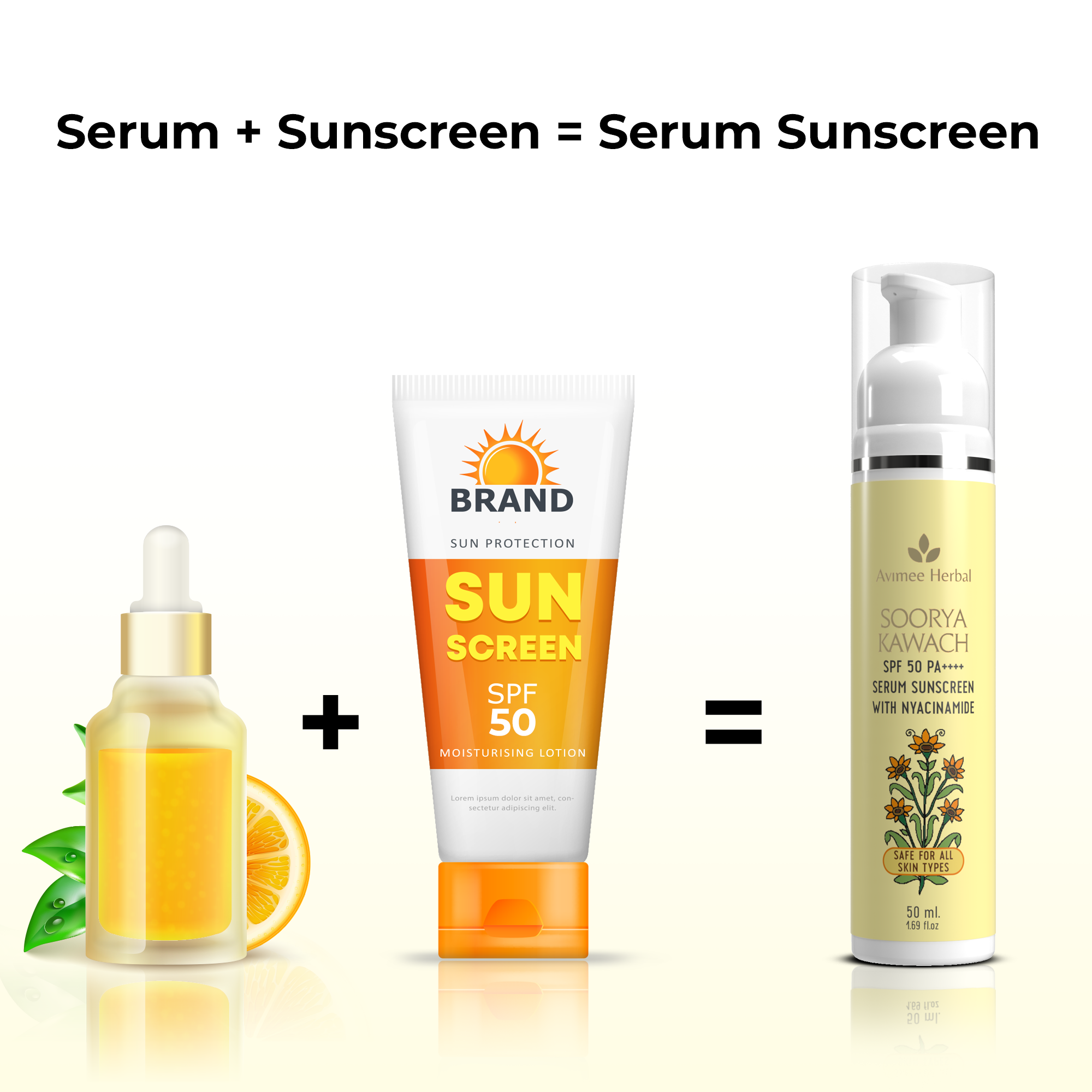Soorya Kawach SPF 50 PA++++ Niacinamide Serum Sunscreen
