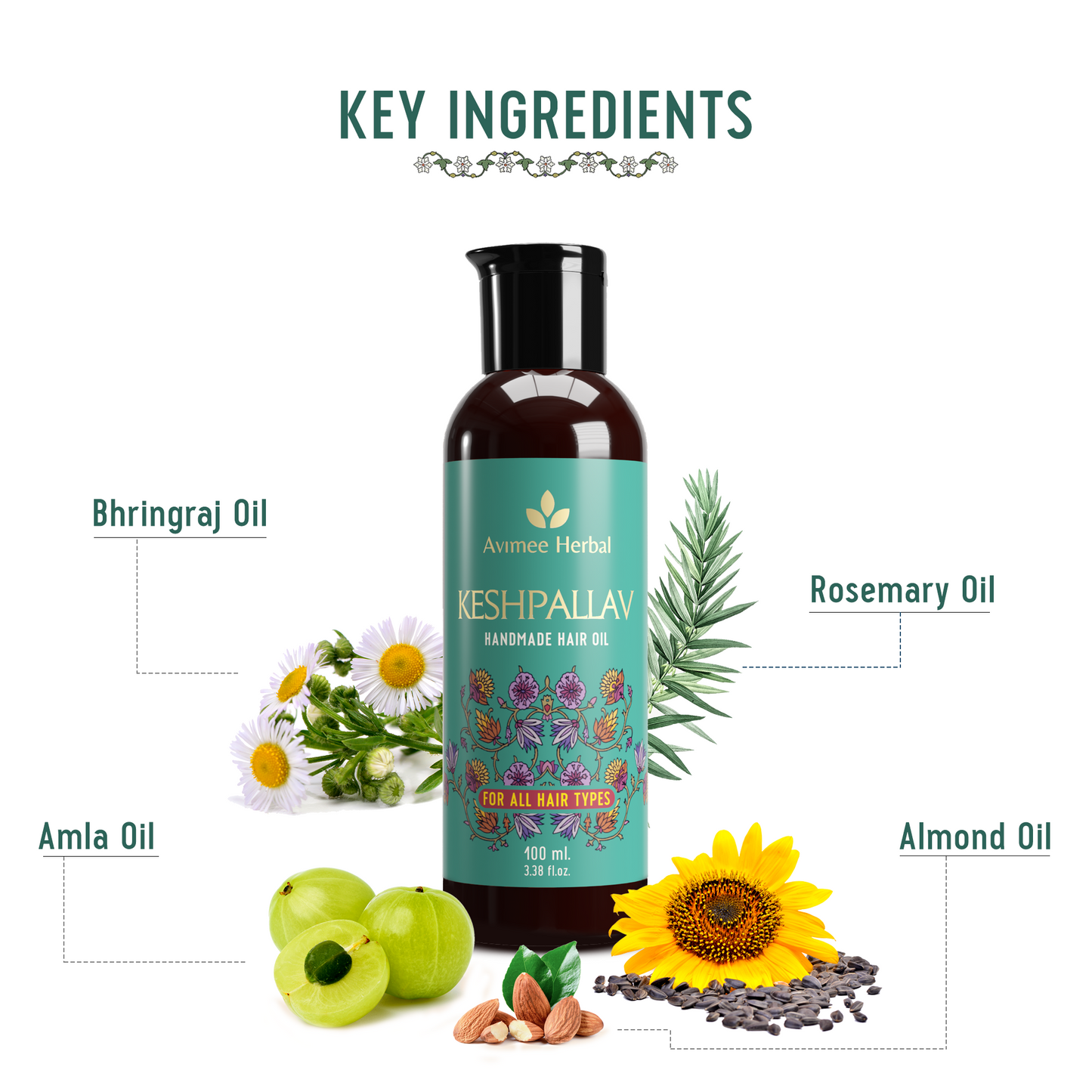 Avimee Herbal Keshpallav Hair Oil for Hair Growth