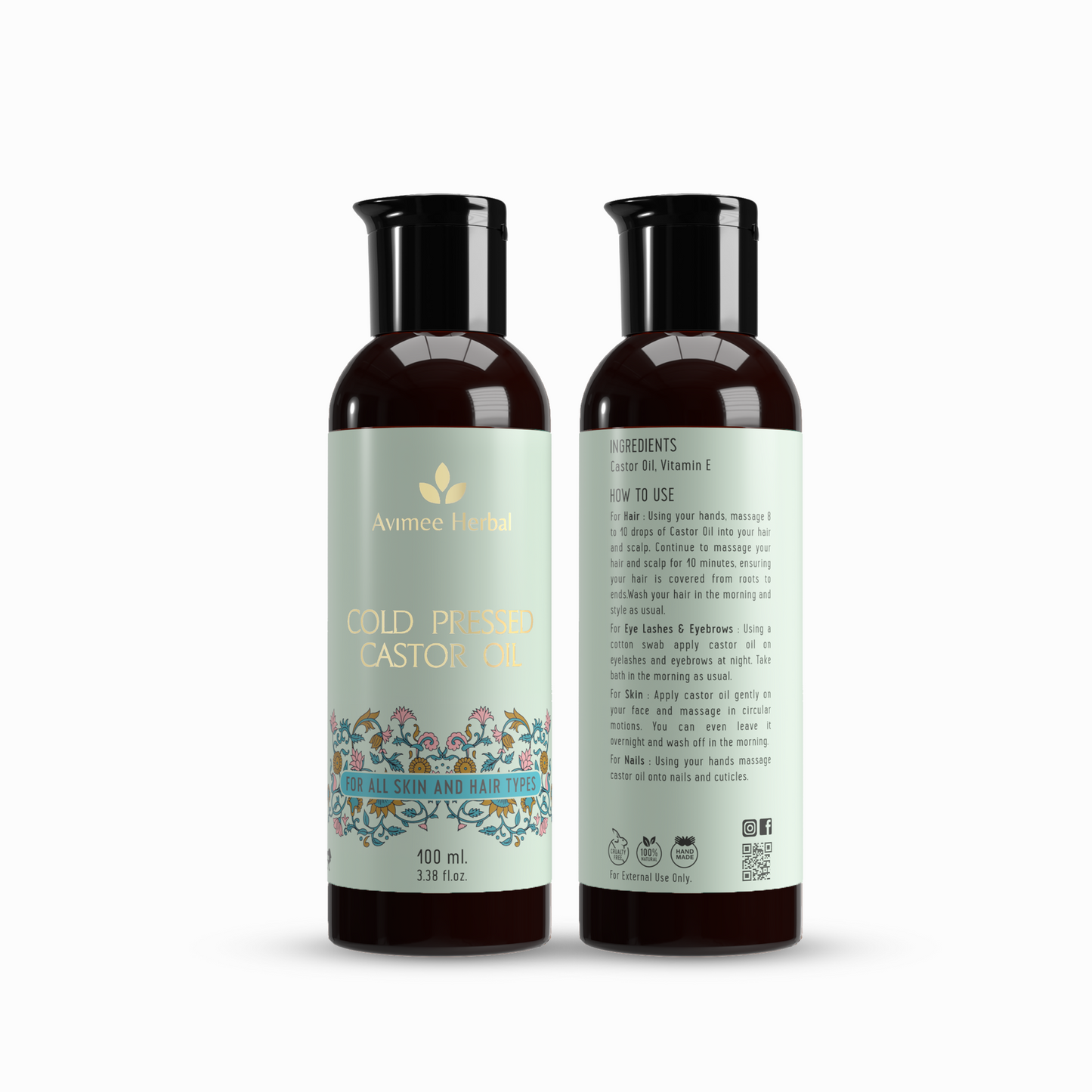 Avimee Herbal Cold Pressed Castor Oil