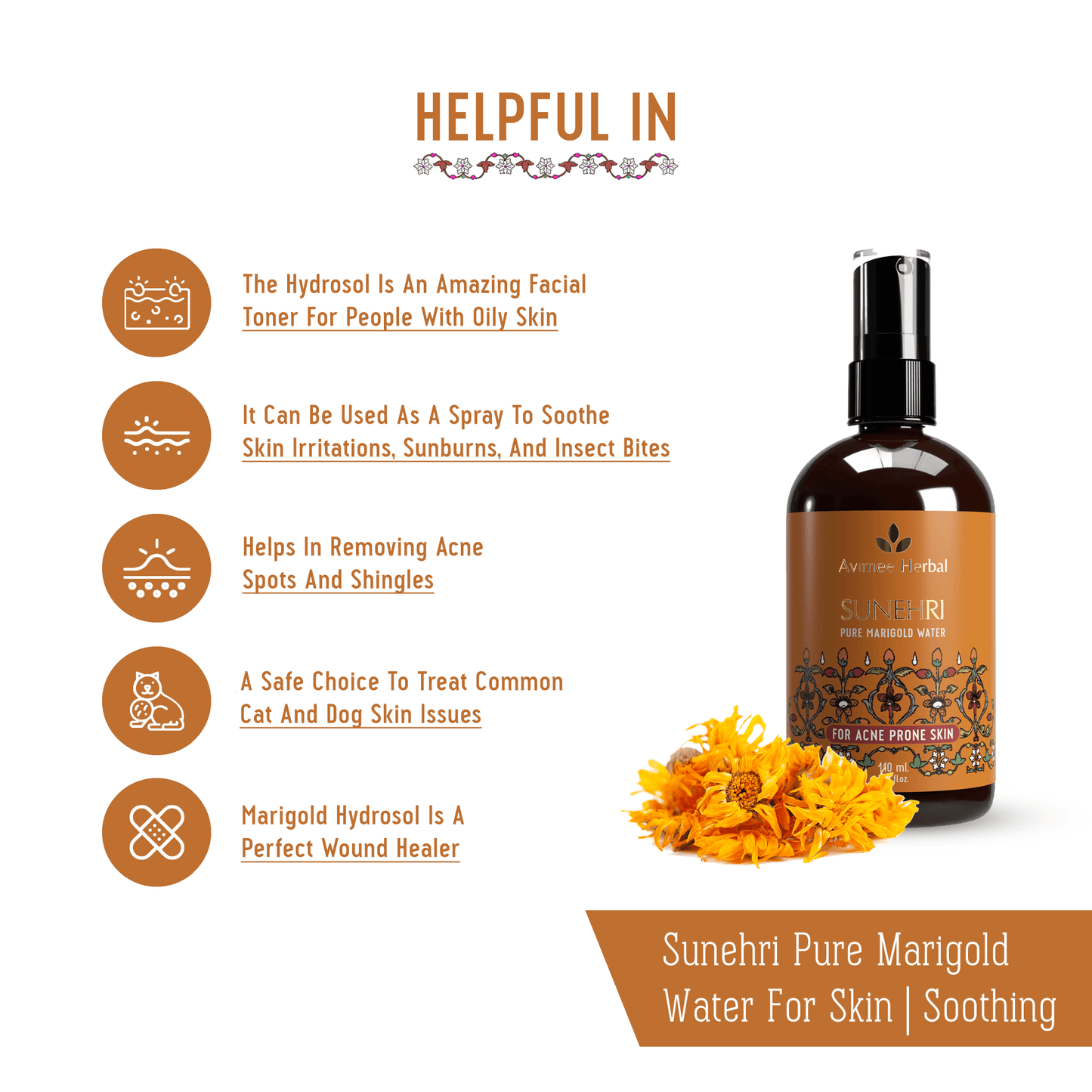 Avimee Herbal Sunehri Pure Marigold Water