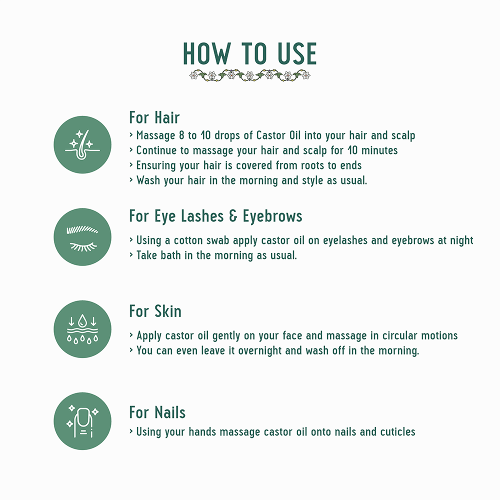 Cold Pressed Castor Oil for Hair Growth