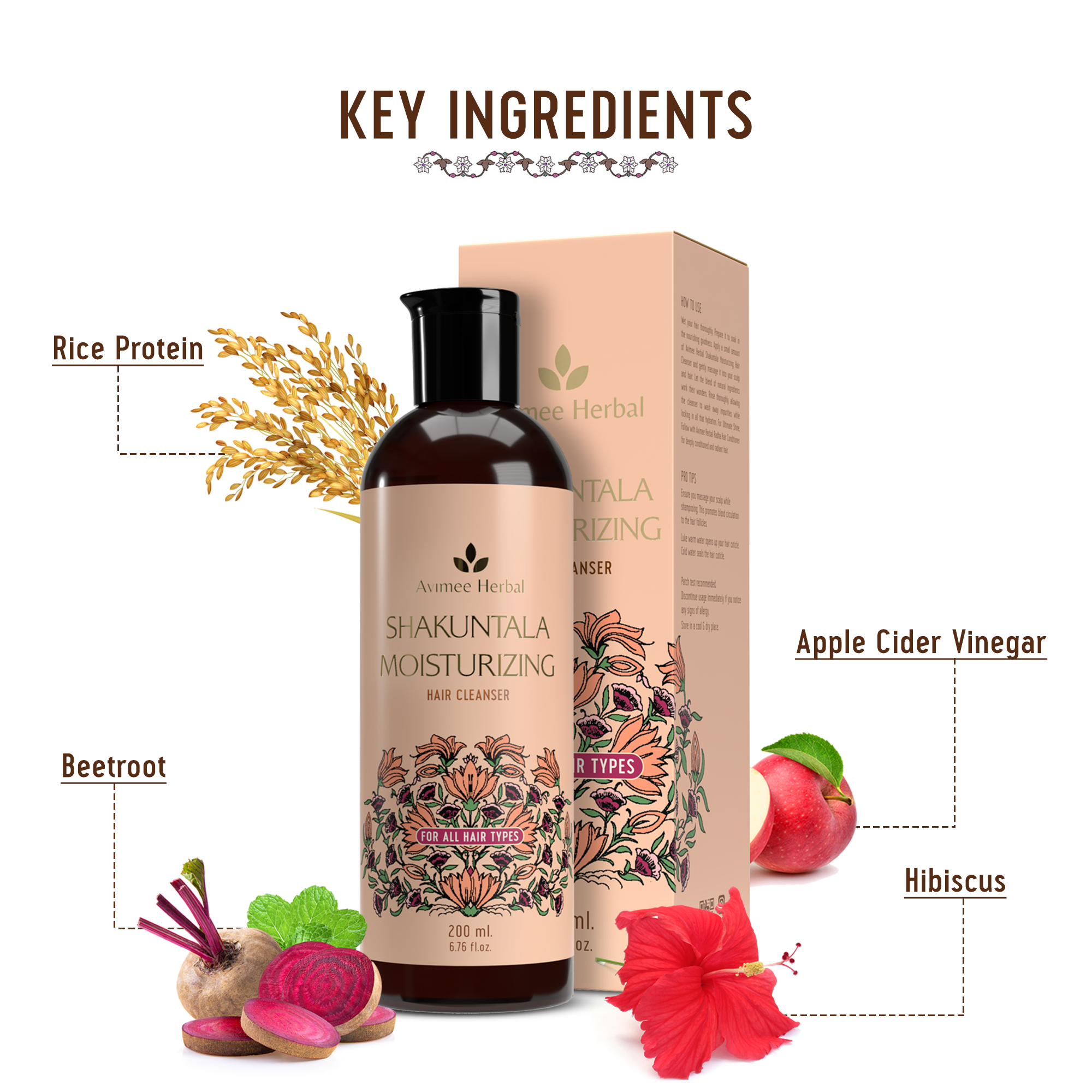 Shakuntala Moisturising Shampoo + Radha Moisturising Hair Conditioner Super Saver Combo