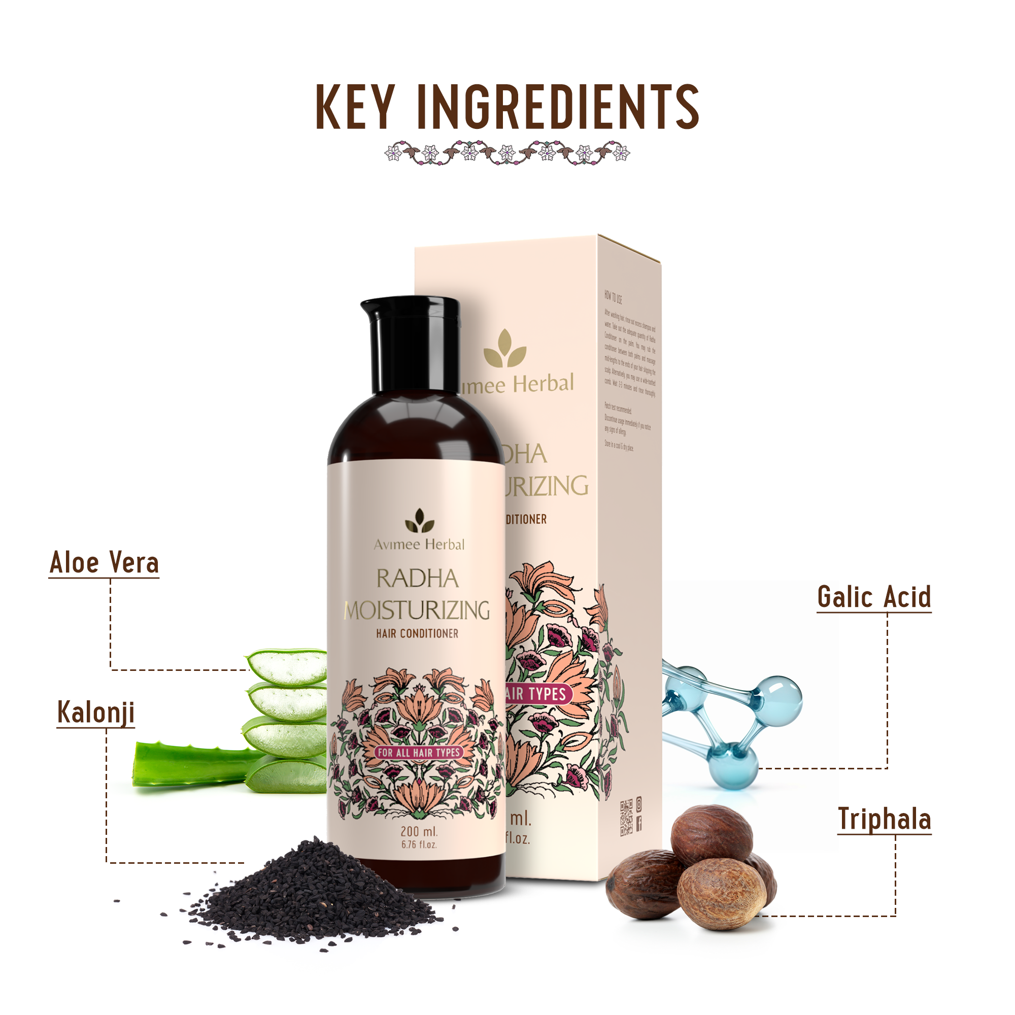 Shakuntala Moisturising Shampoo + Radha Moisturising Hair Conditioner Super Saver Combo