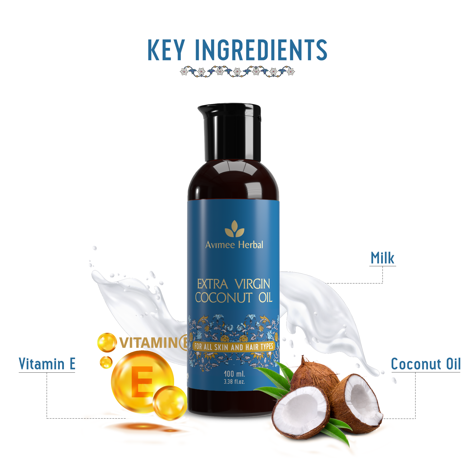 Coconut Oil + Almond Oil + Castor Oil Super Saver Combo