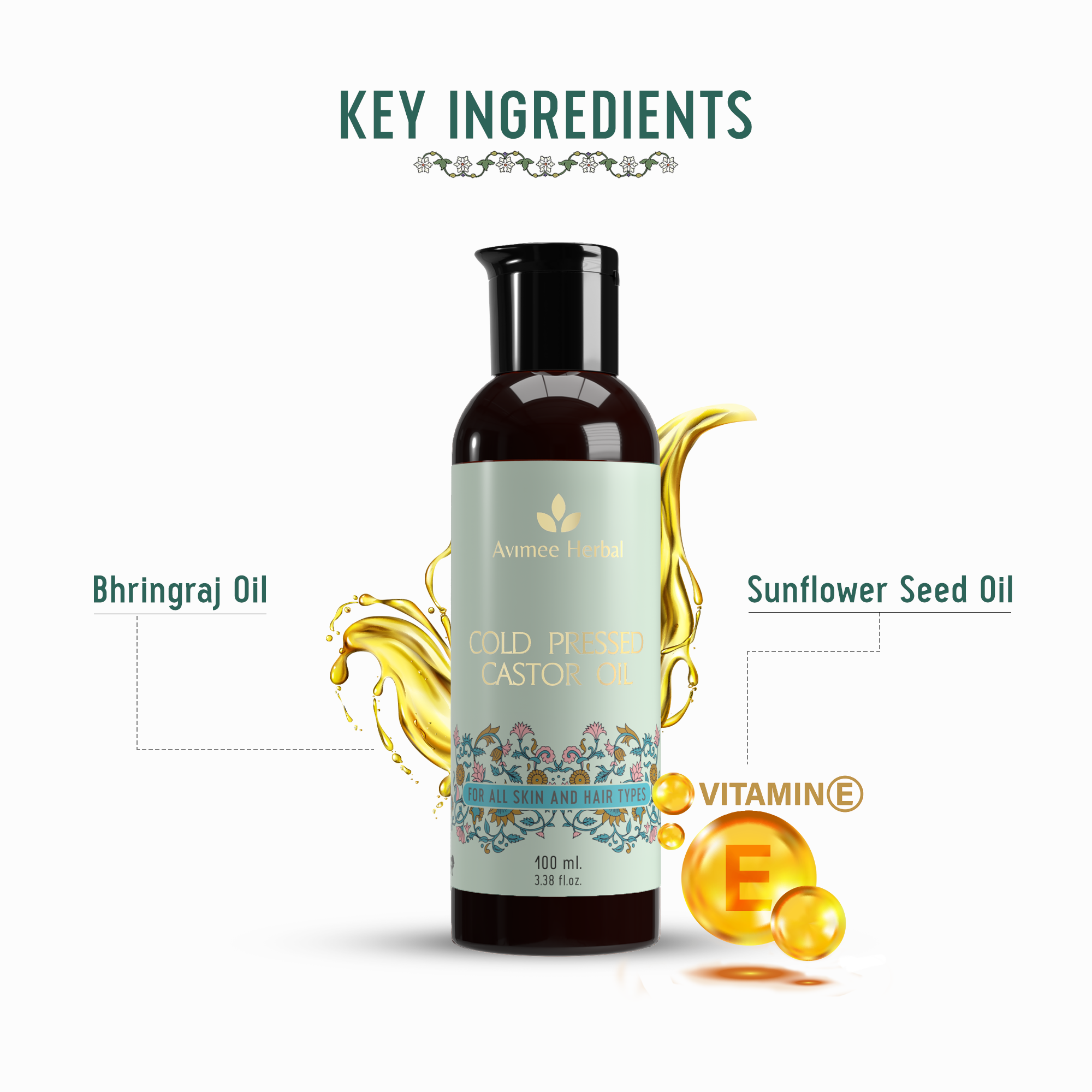 Coconut Oil + Almond Oil + Castor Oil Super Saver Combo