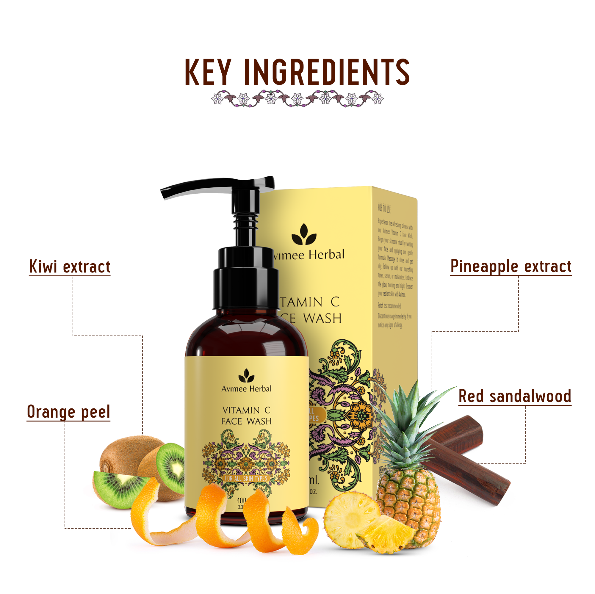 Organic vitamin c face wash