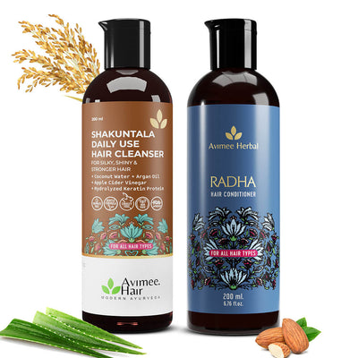 Shakuntala Daily Use Shampoo + Radha Hair Conditioner Super Saver Combo