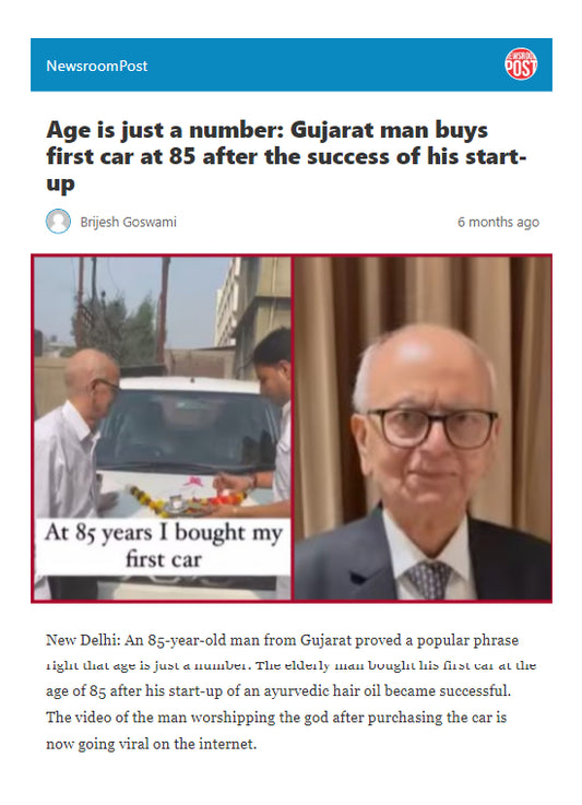 Age is just a number  Gujarat man buys first car at 85 after the success of his start-up