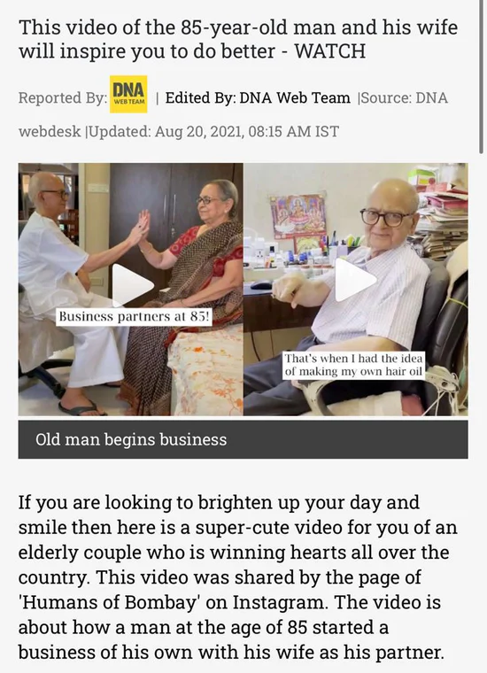 This video of the 85-year old man and his wife will inspire you to do better