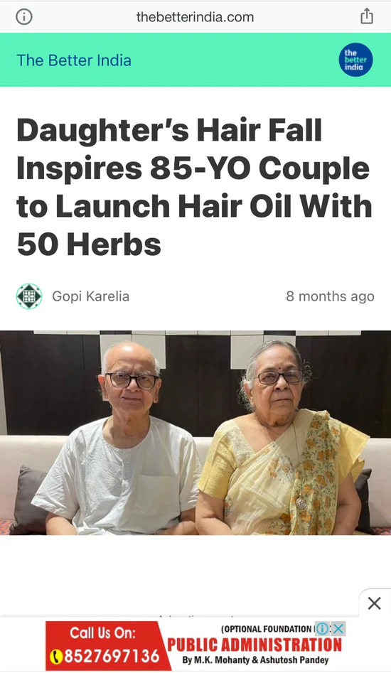 The 85-year-old resident of Surat, Gujarat, has joined a growing tribe of entrepreneurs who emerge post-retirement age. 