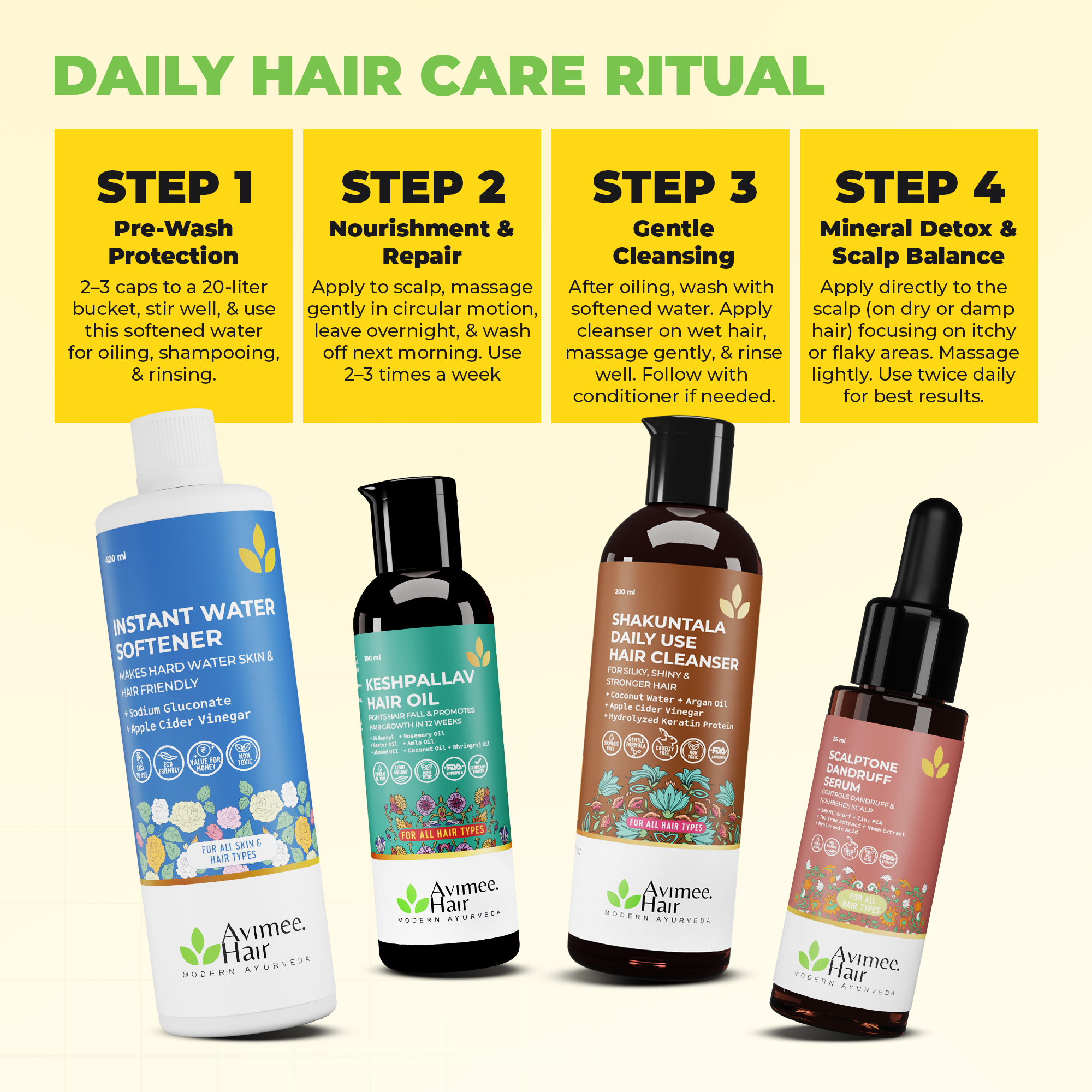 Instant Water Softener for Hair Loss Due to Hard Water Pack Of 2