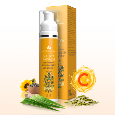 Soorya Kawach SPF 50 PA++++ Vitamin C Serum Sunscreen