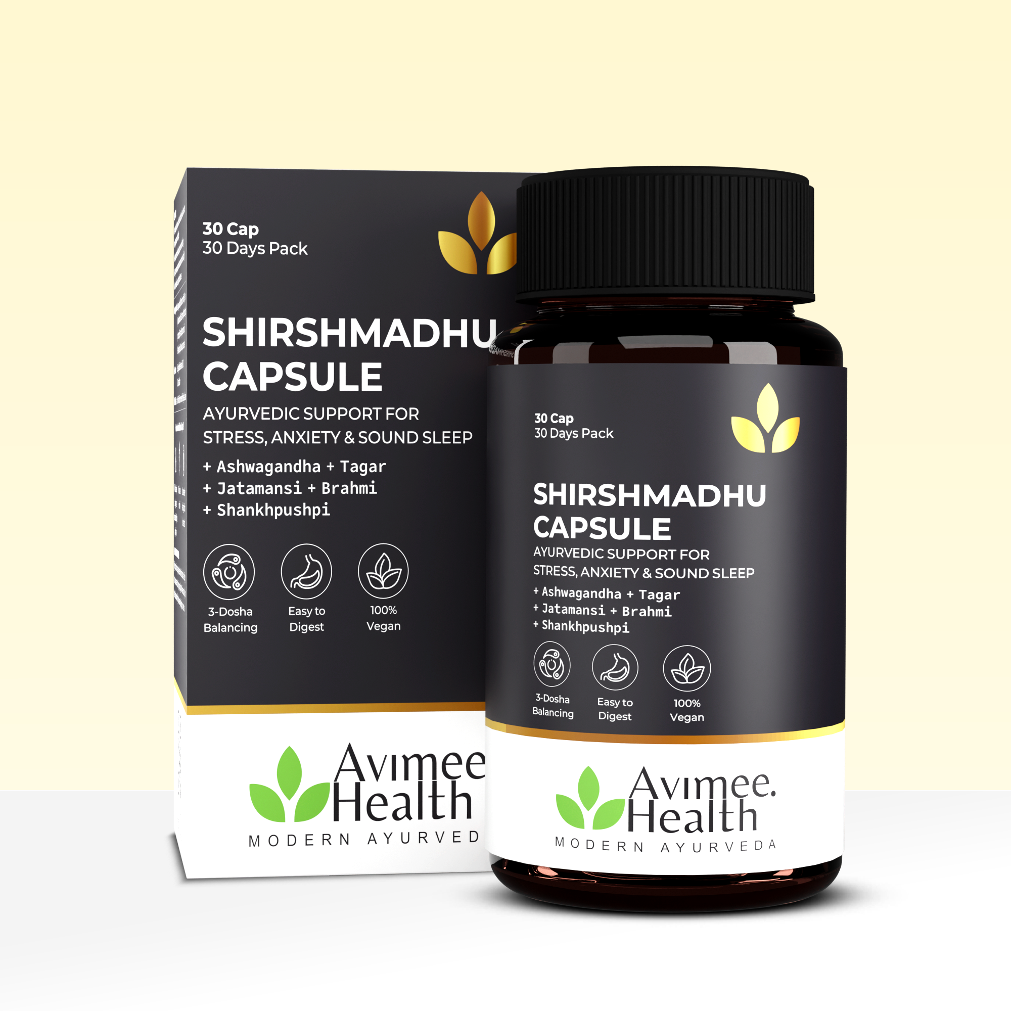 Shirshmadhu Capsule – Ayurvedic Support for Stress, Anxiety, Sound Sleep & Stress-Related Hair Fall