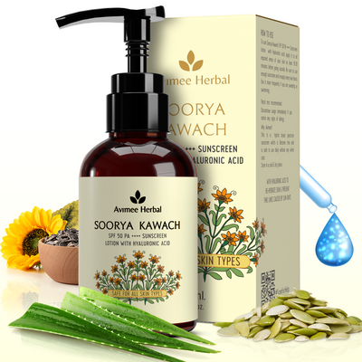 Soorya Kawach SPF 50 PA++++ Hyaluronic Acid Sunscreen Lotion