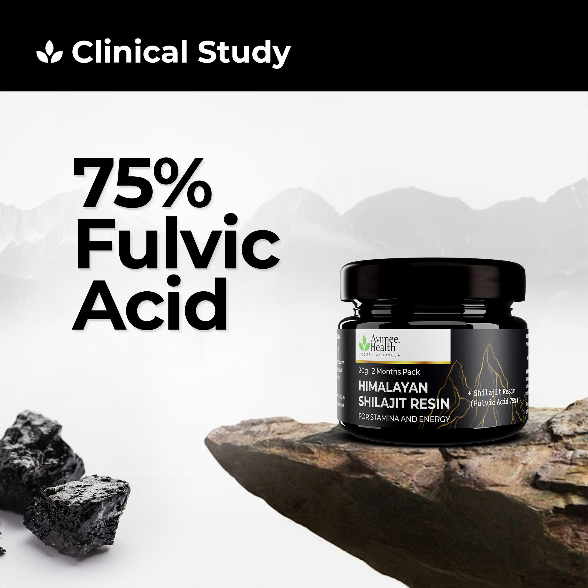 Pure Himalayan Shilajit Resin | 75% Fulvic Acid | 20g Saver Pack