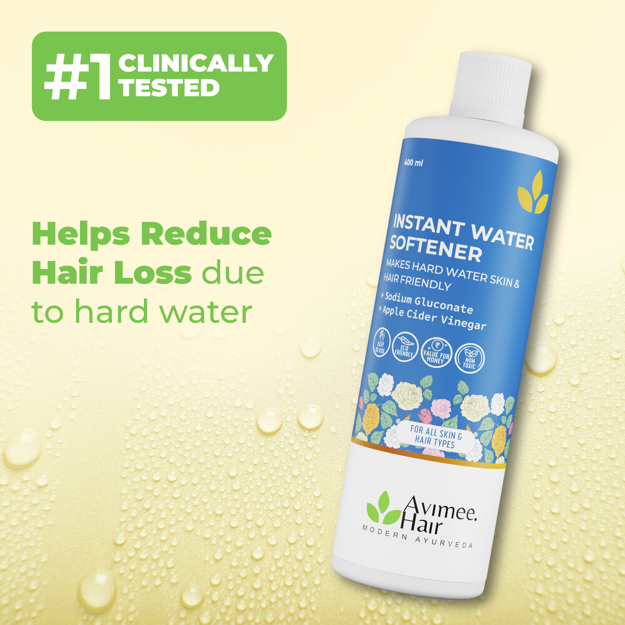 Instant Water Softener for Hair Loss Due to Hard Water Pack Of 2