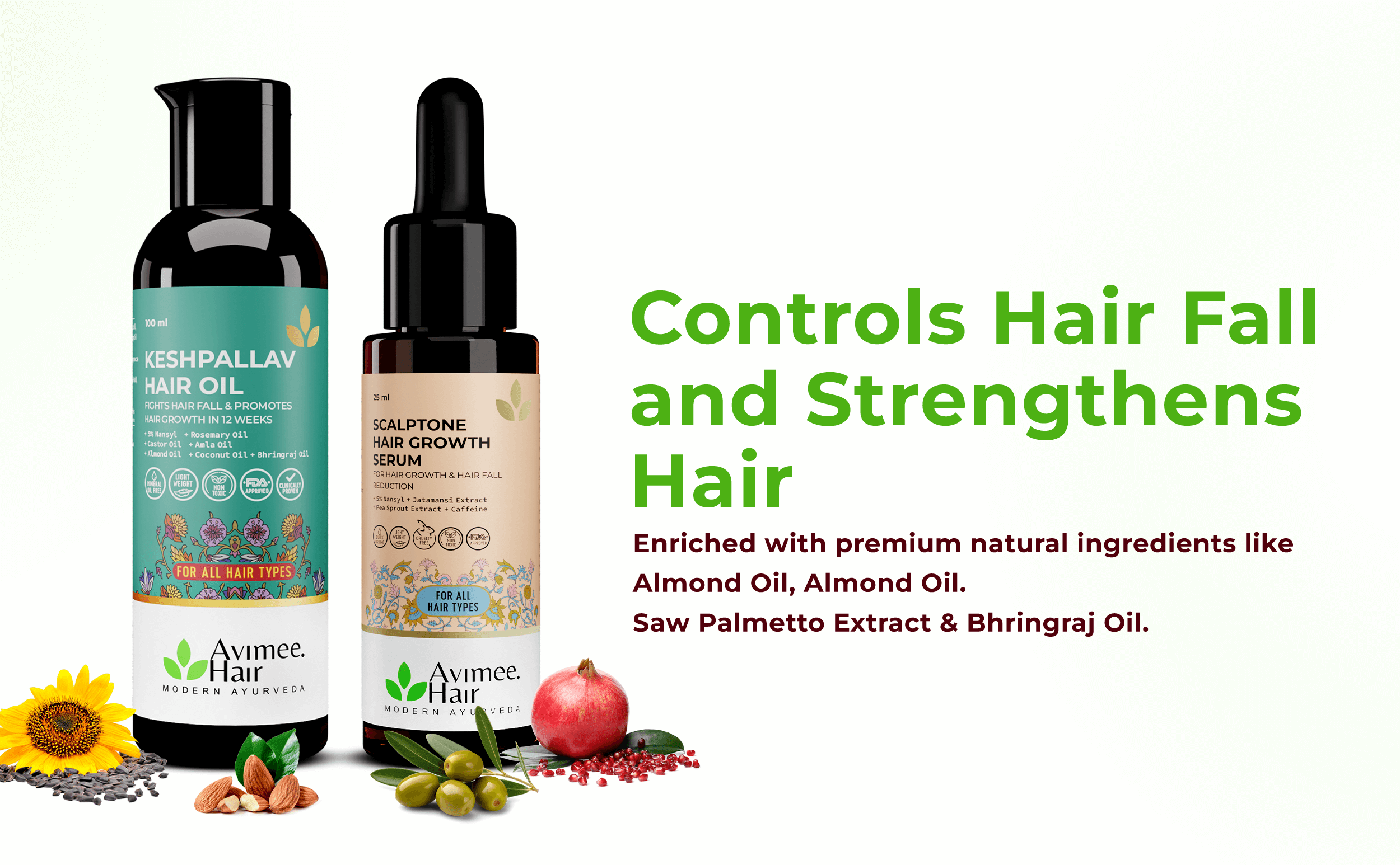 Keshpallav Hair Oil and Scalptone Hair Growth Serum