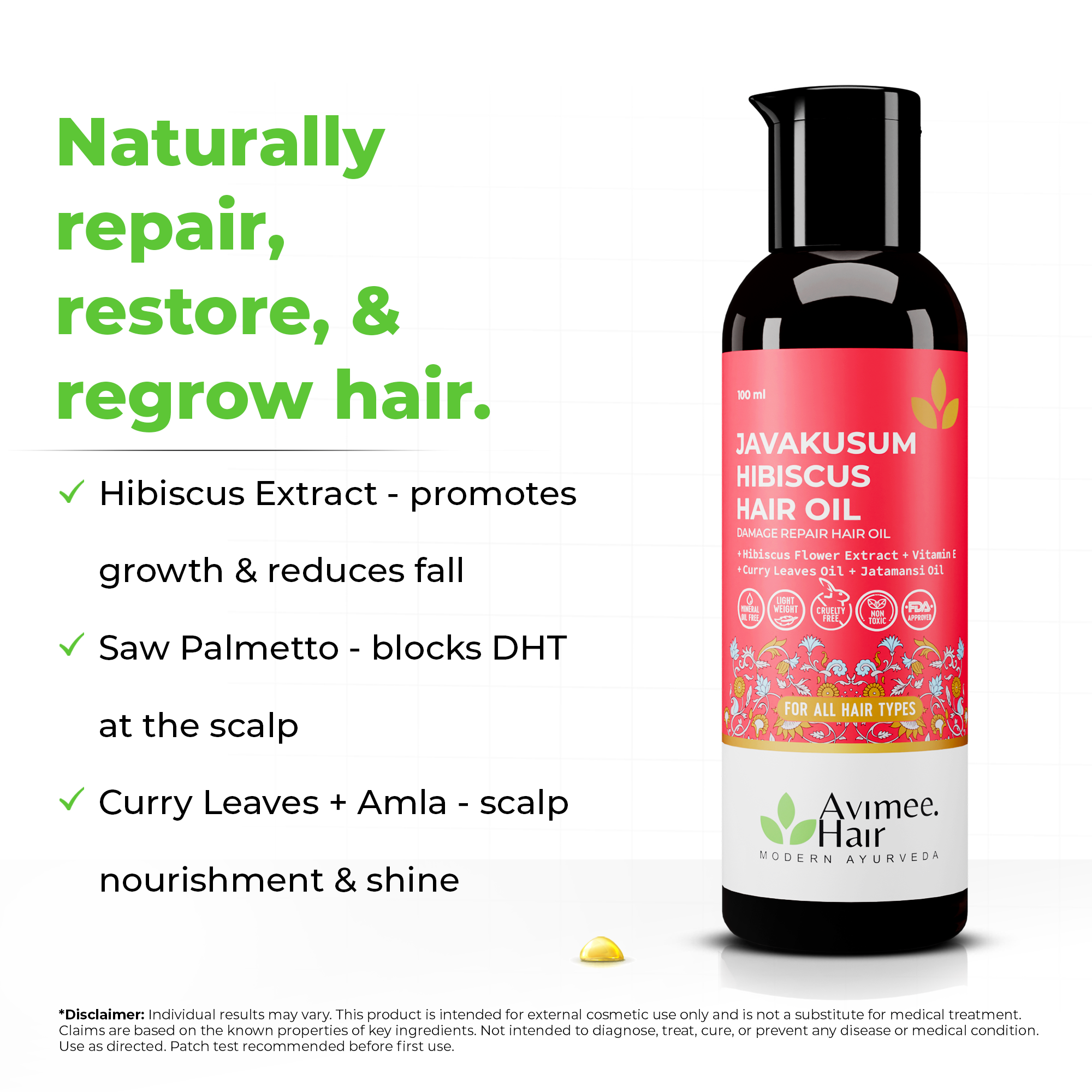 Javakusum Hibiscus Hair Oil