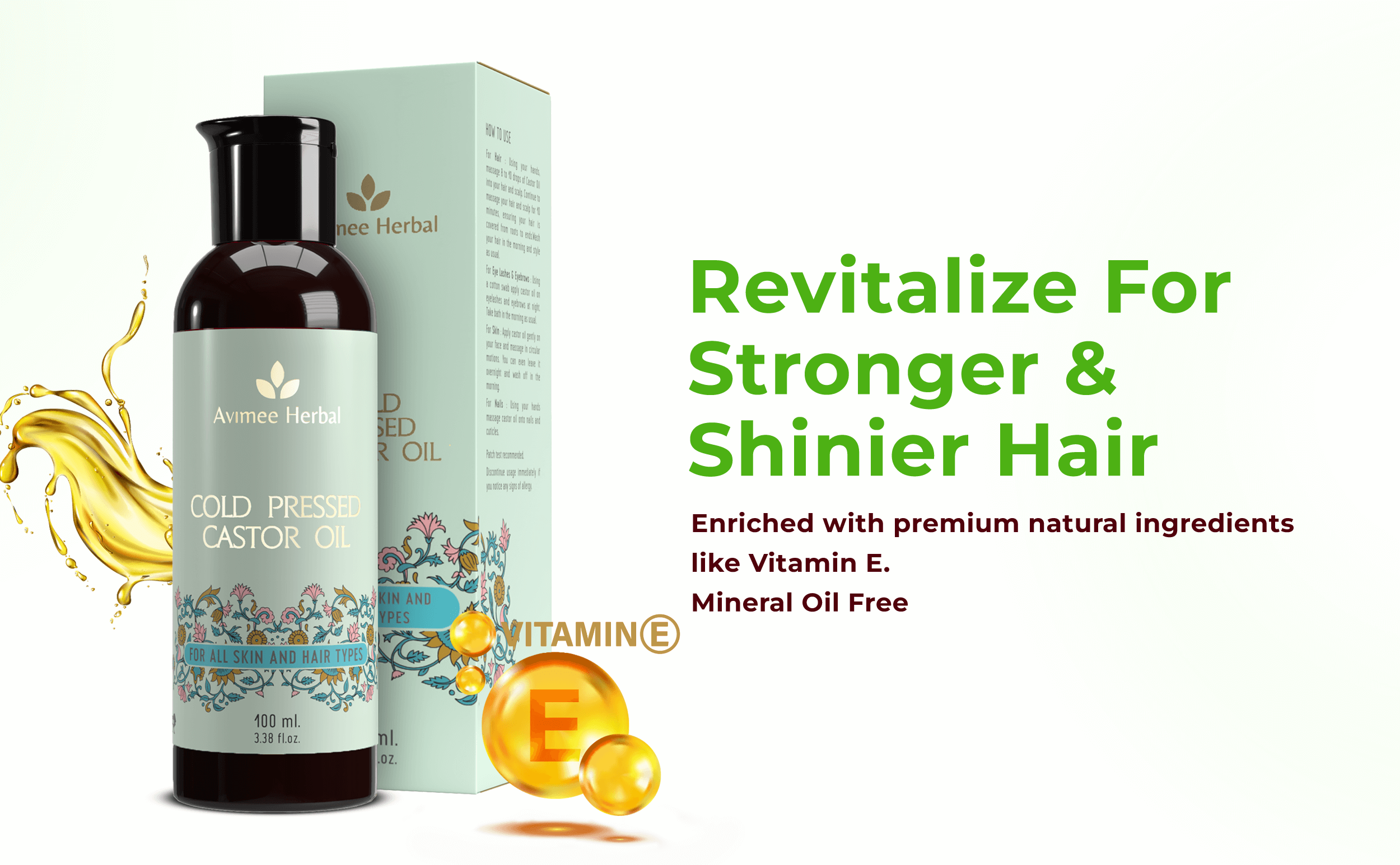 Cold Pressed Castor Oil for Hair Growth