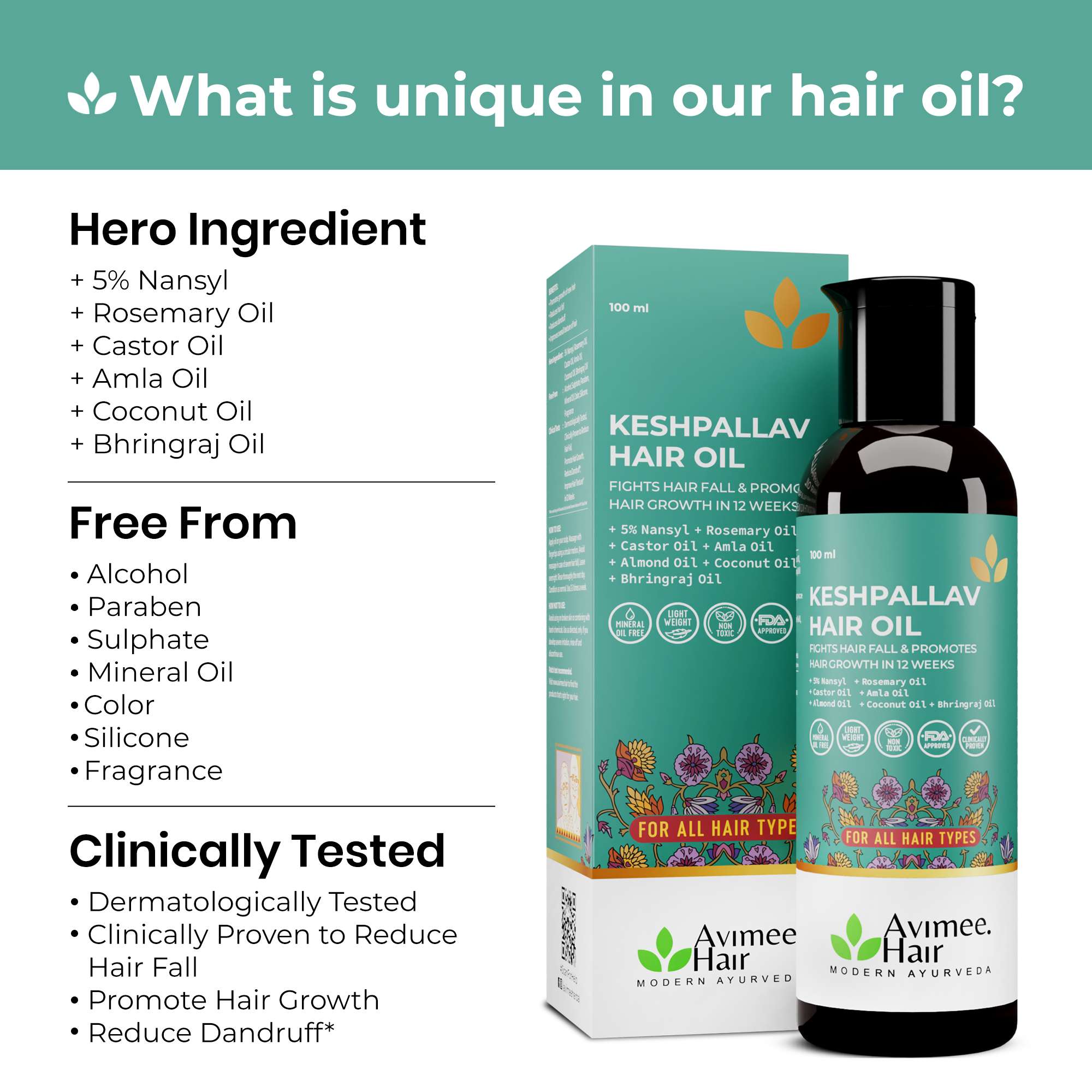 Keshpallav Hair Oil and Scalptone Hair Growth Serum