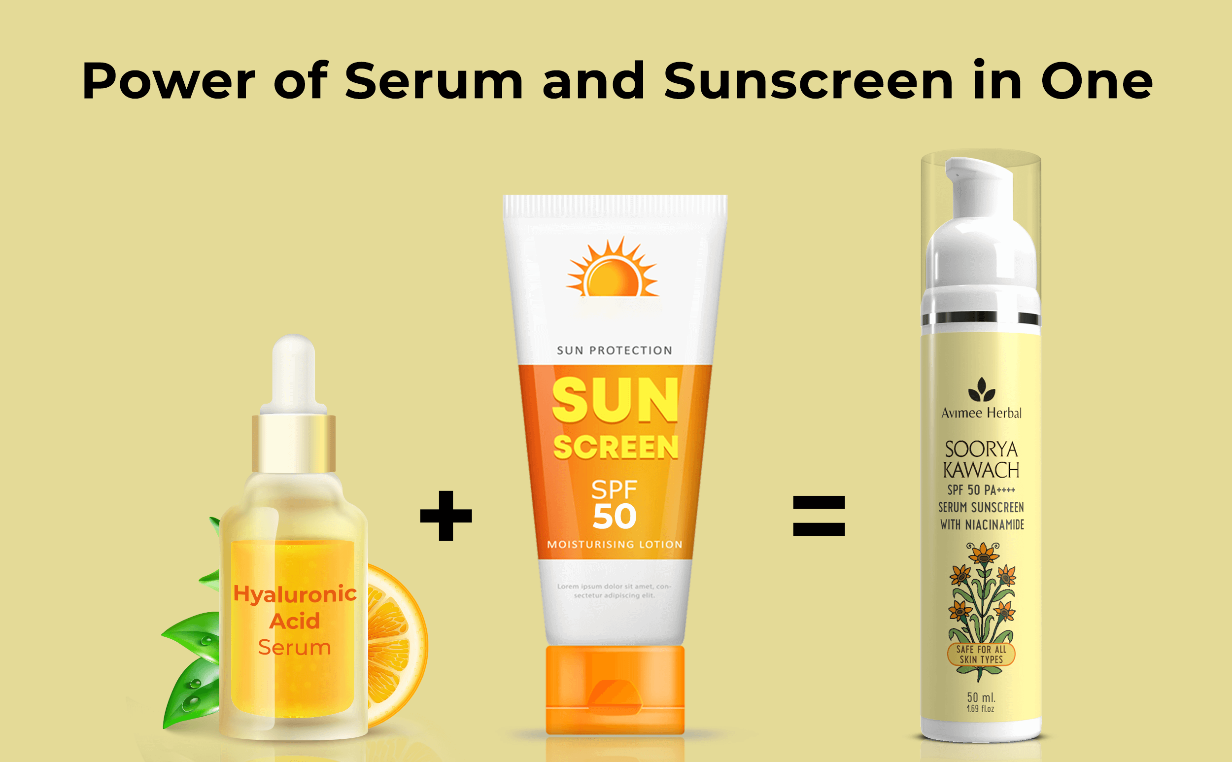 Soorya Kawach SPF 50 PA++++ Niacinamide Serum Sunscreen