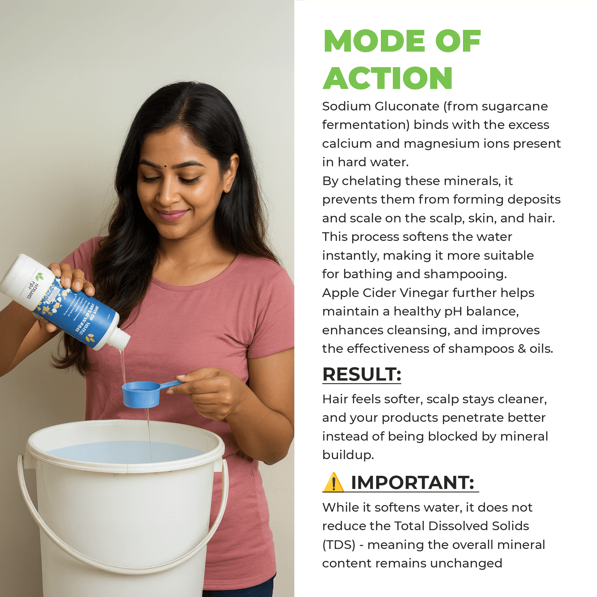 Instant Water Softener for Hair Loss Due to Hard Water