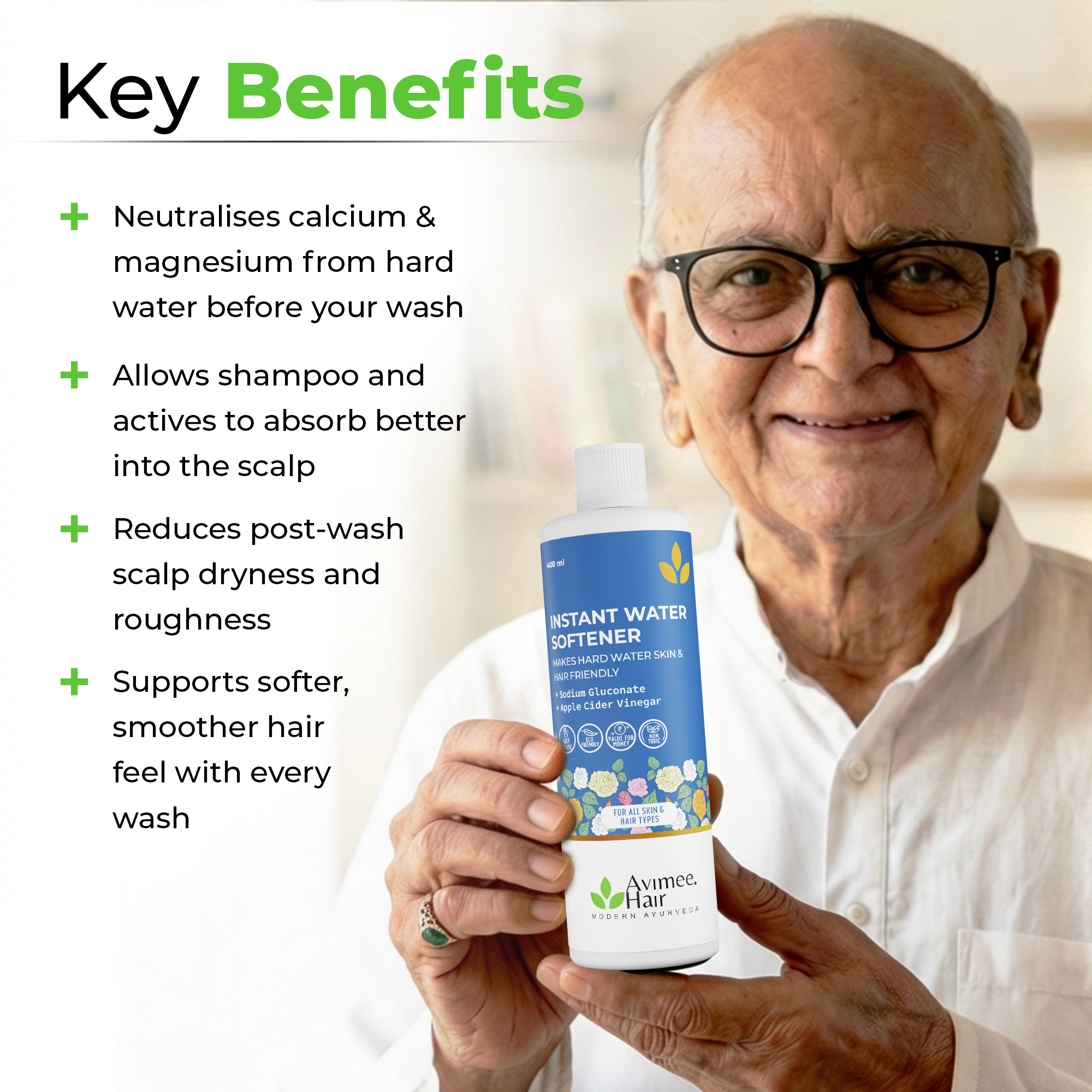 Instant Water Softener for Hair Loss Due to Hard Water