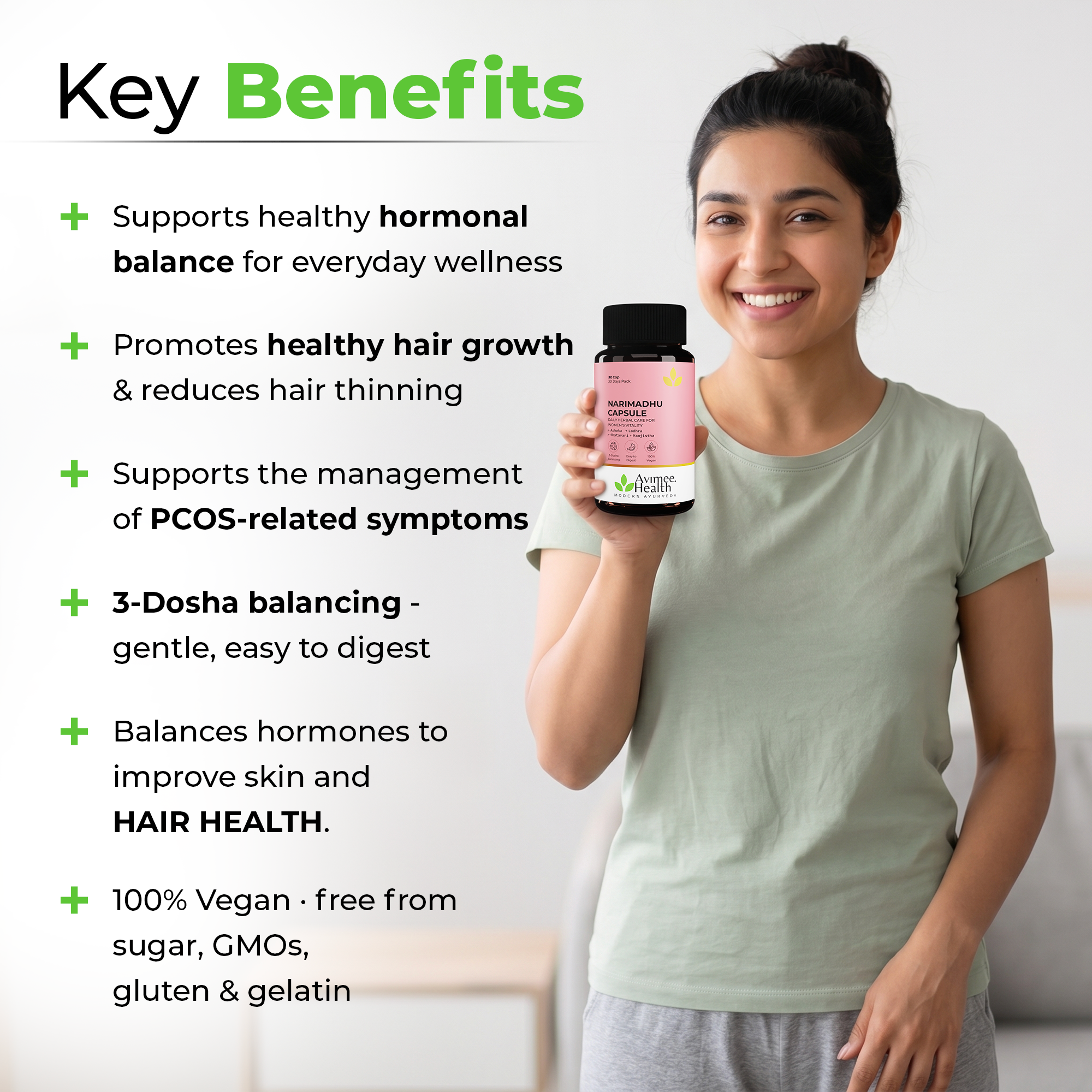 Narimadhu Capsule for PCOS Related Hair Loss