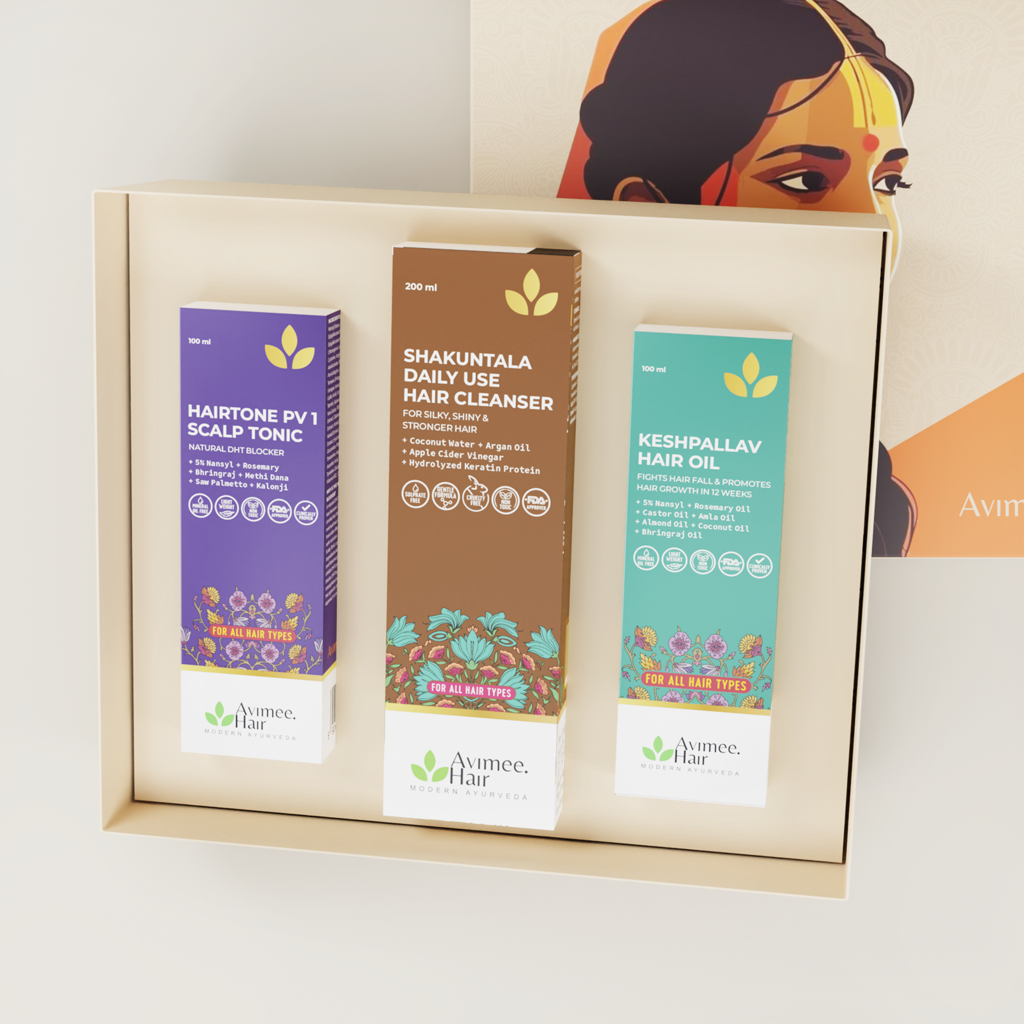 Avimee Herbal Hair Care Gift Box