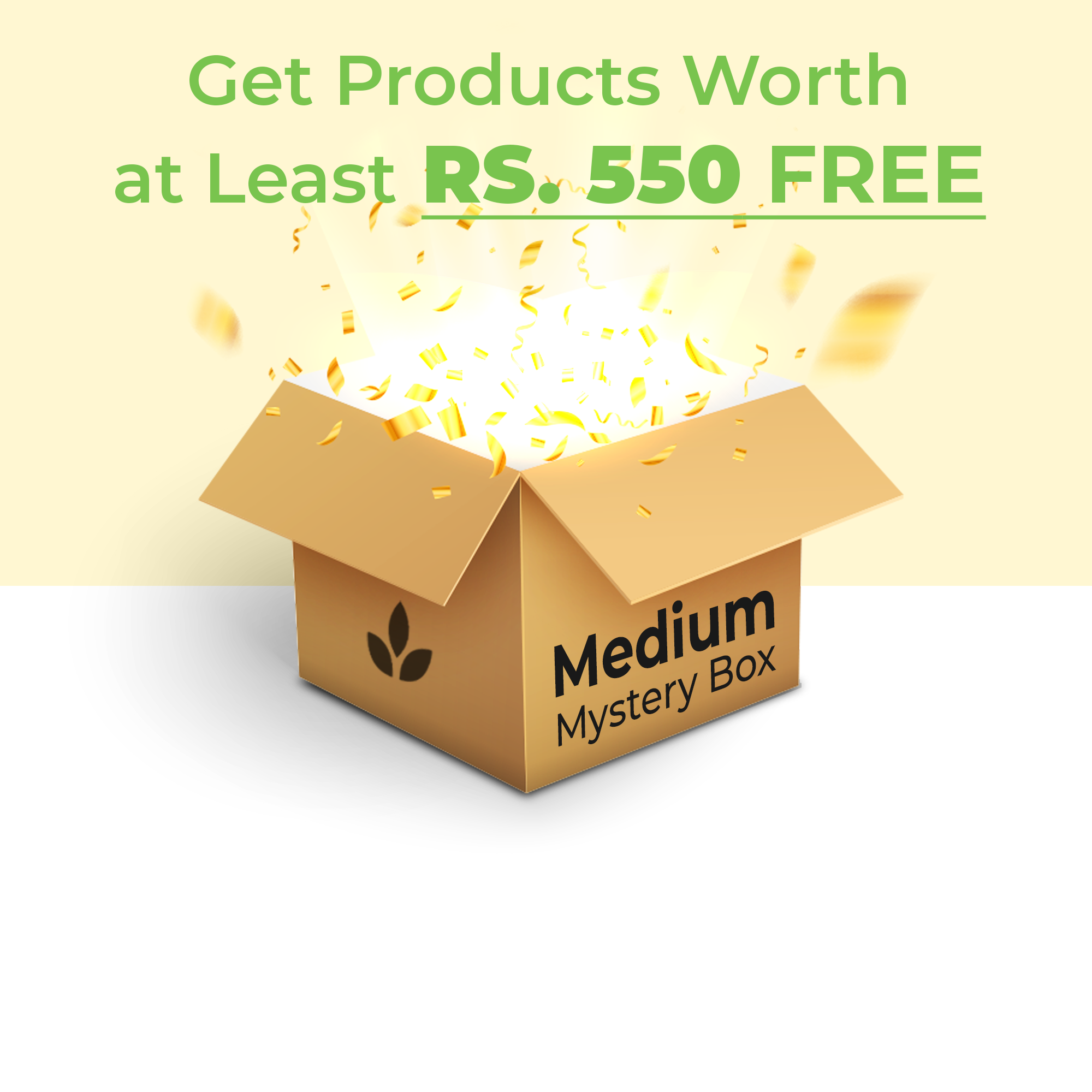 Mystery Box Medium (Products worth at least ₹550)