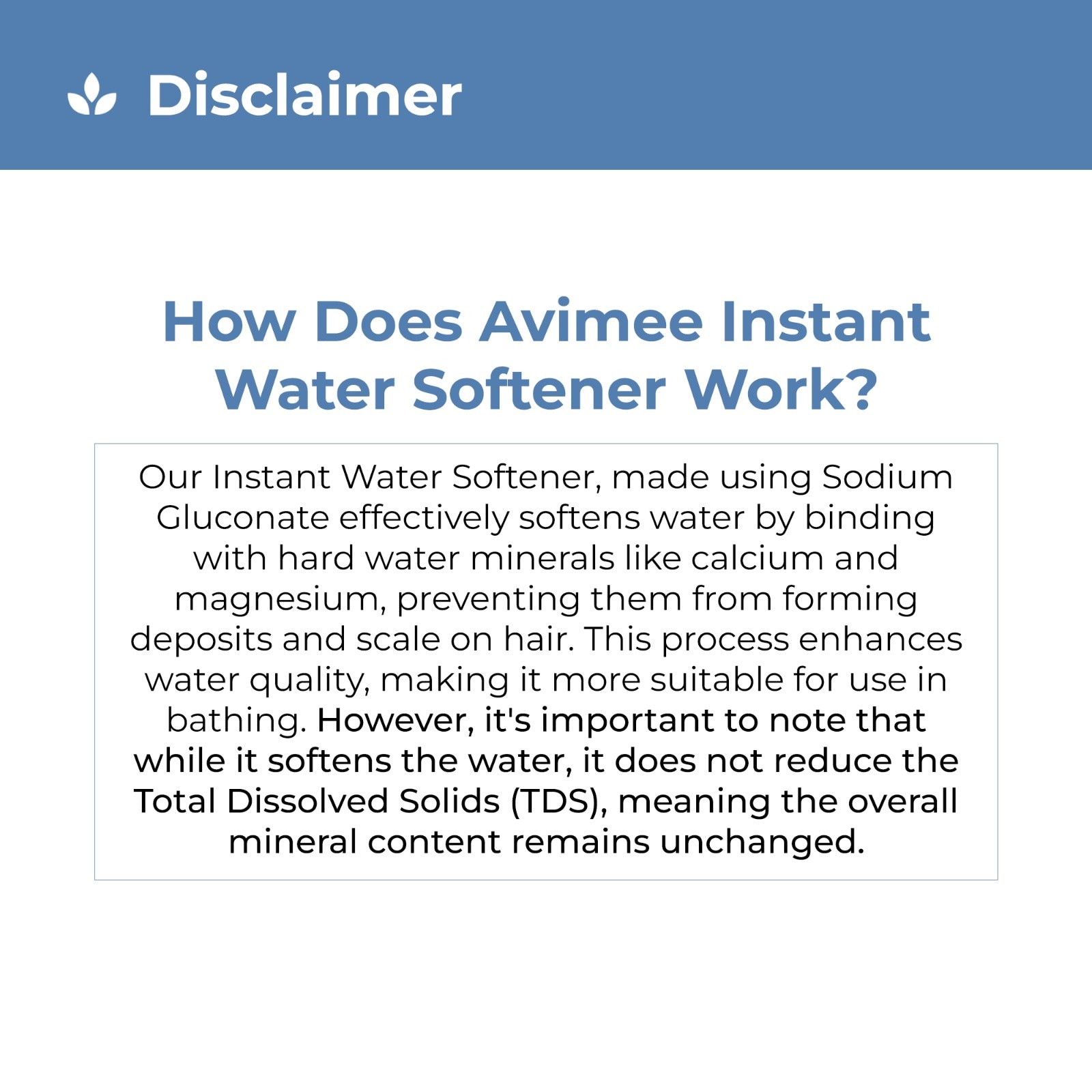 Instant Water Softener