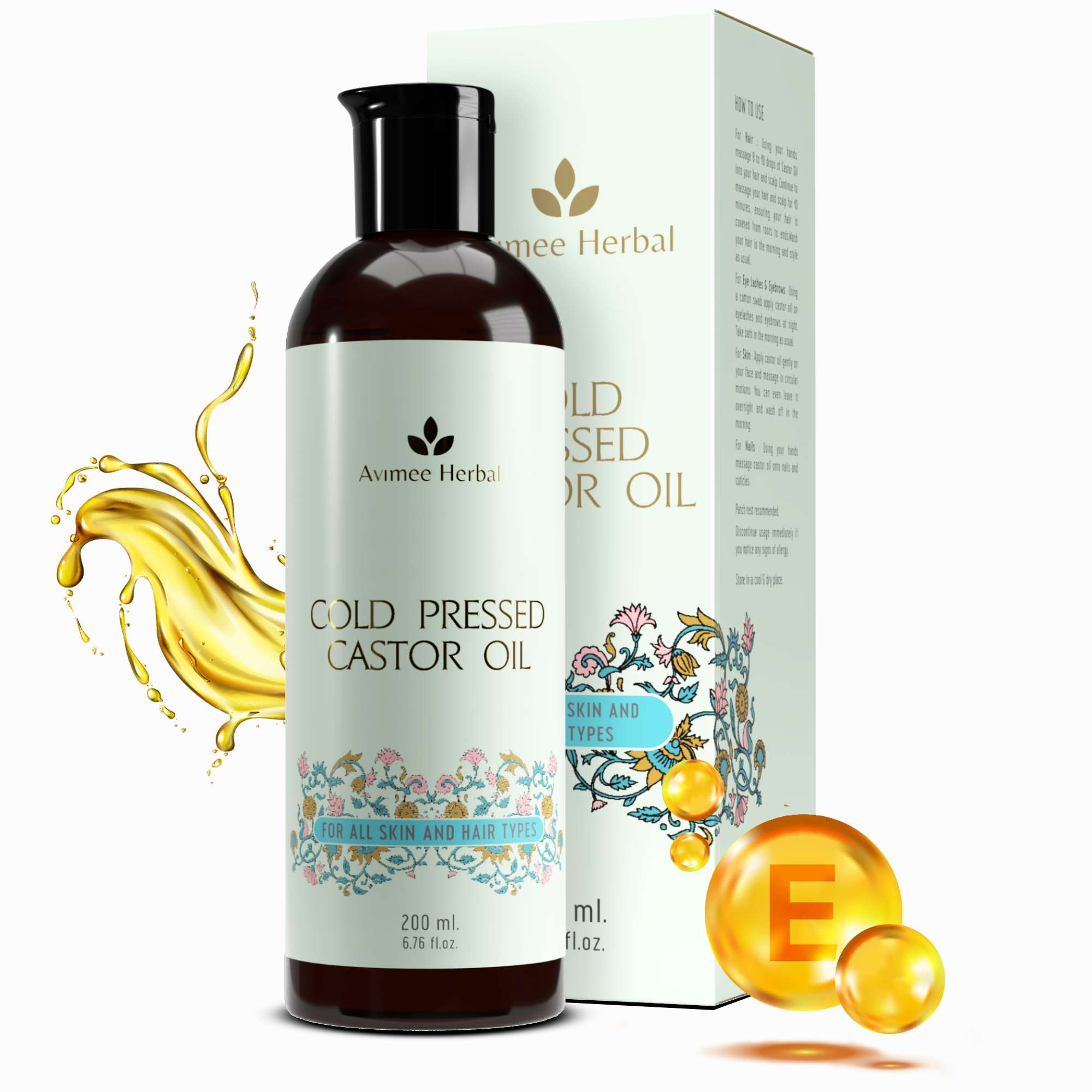 Cold Pressed Castor Oil for Hair Growth